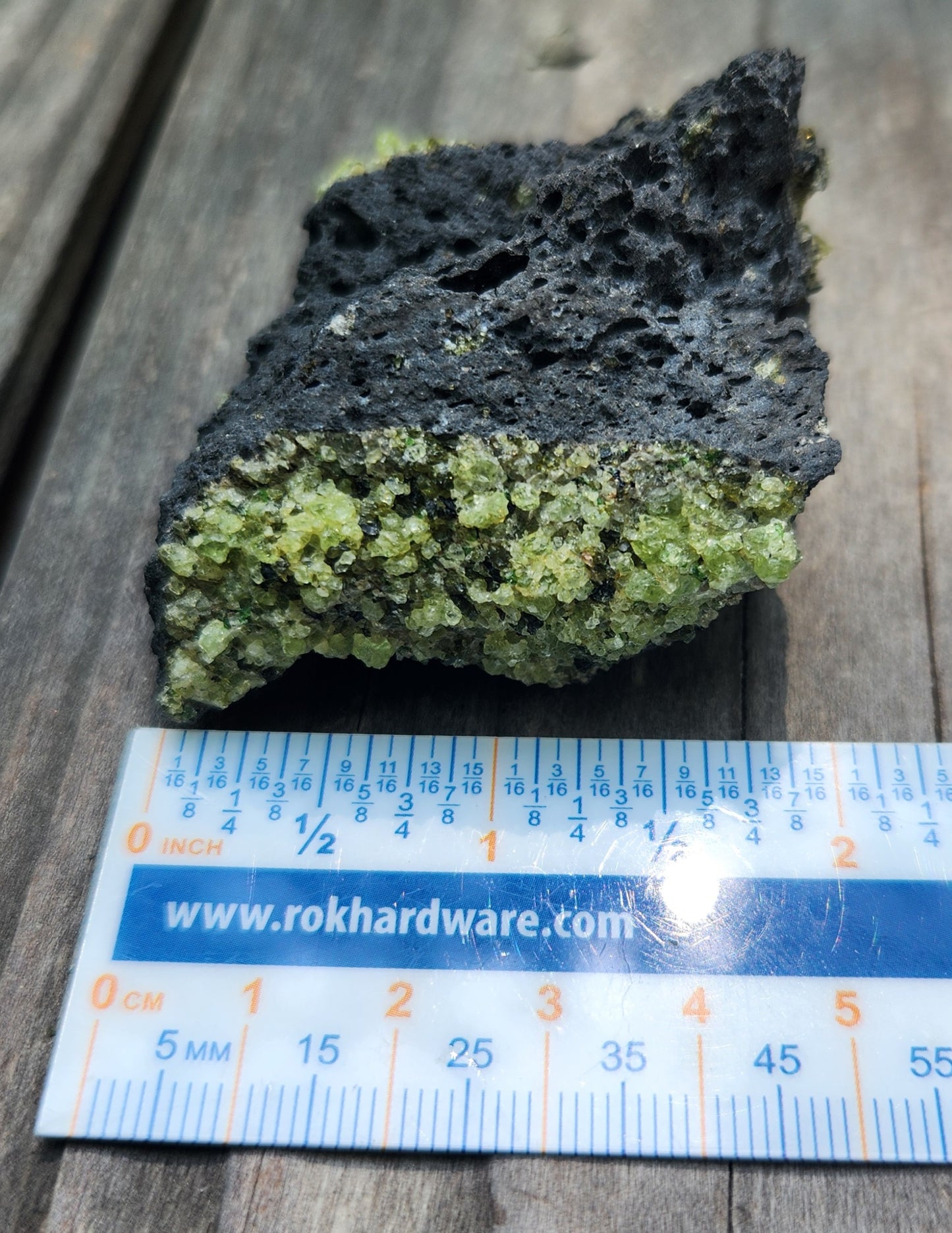 Peridot Olivine on Basalt Specimen ItemSP377
