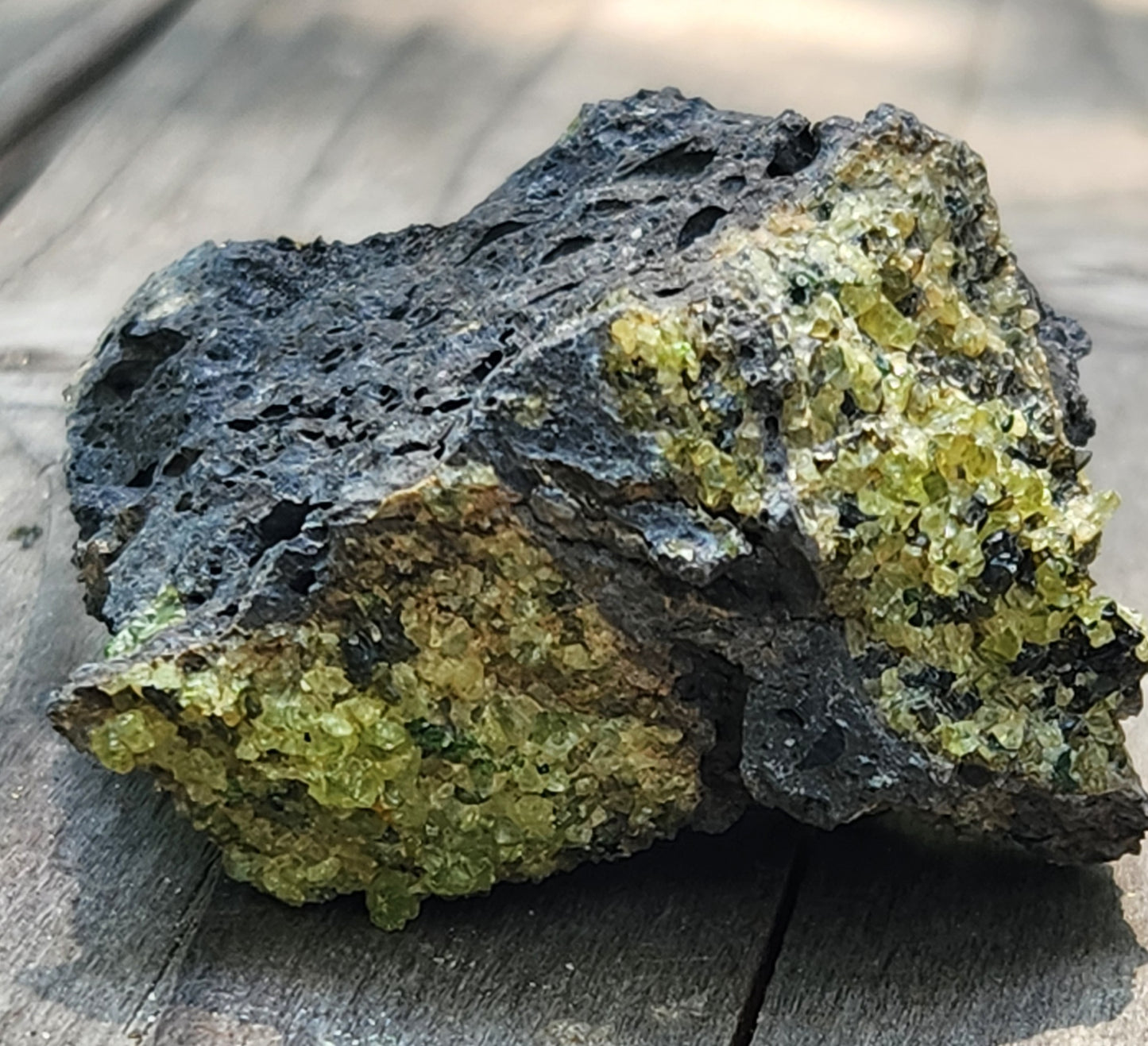Peridot Olivine on Basalt Specimen ItemSP377