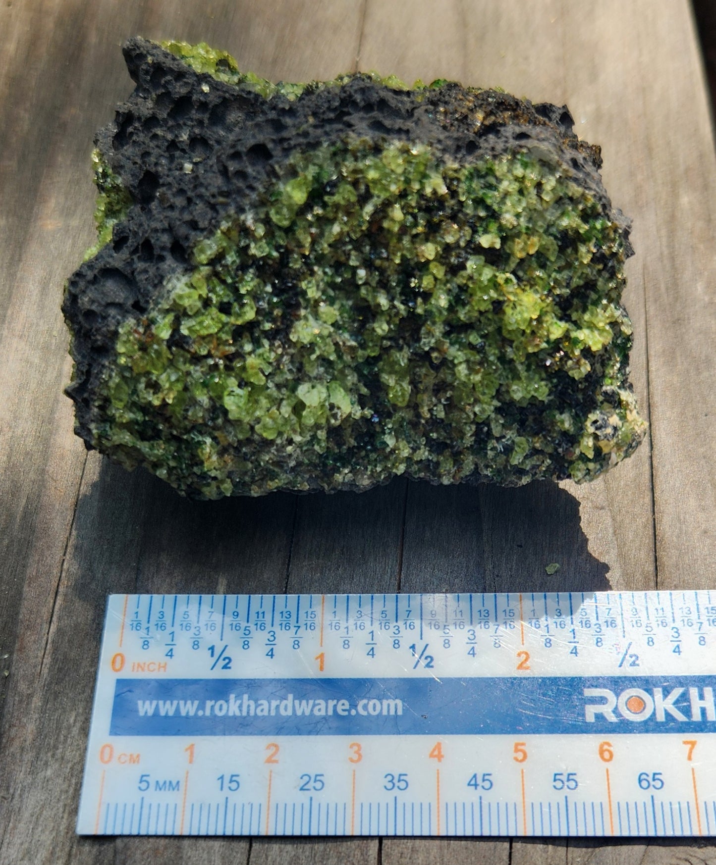 Peridot Olivine on Basalt Specimen ItemSP379