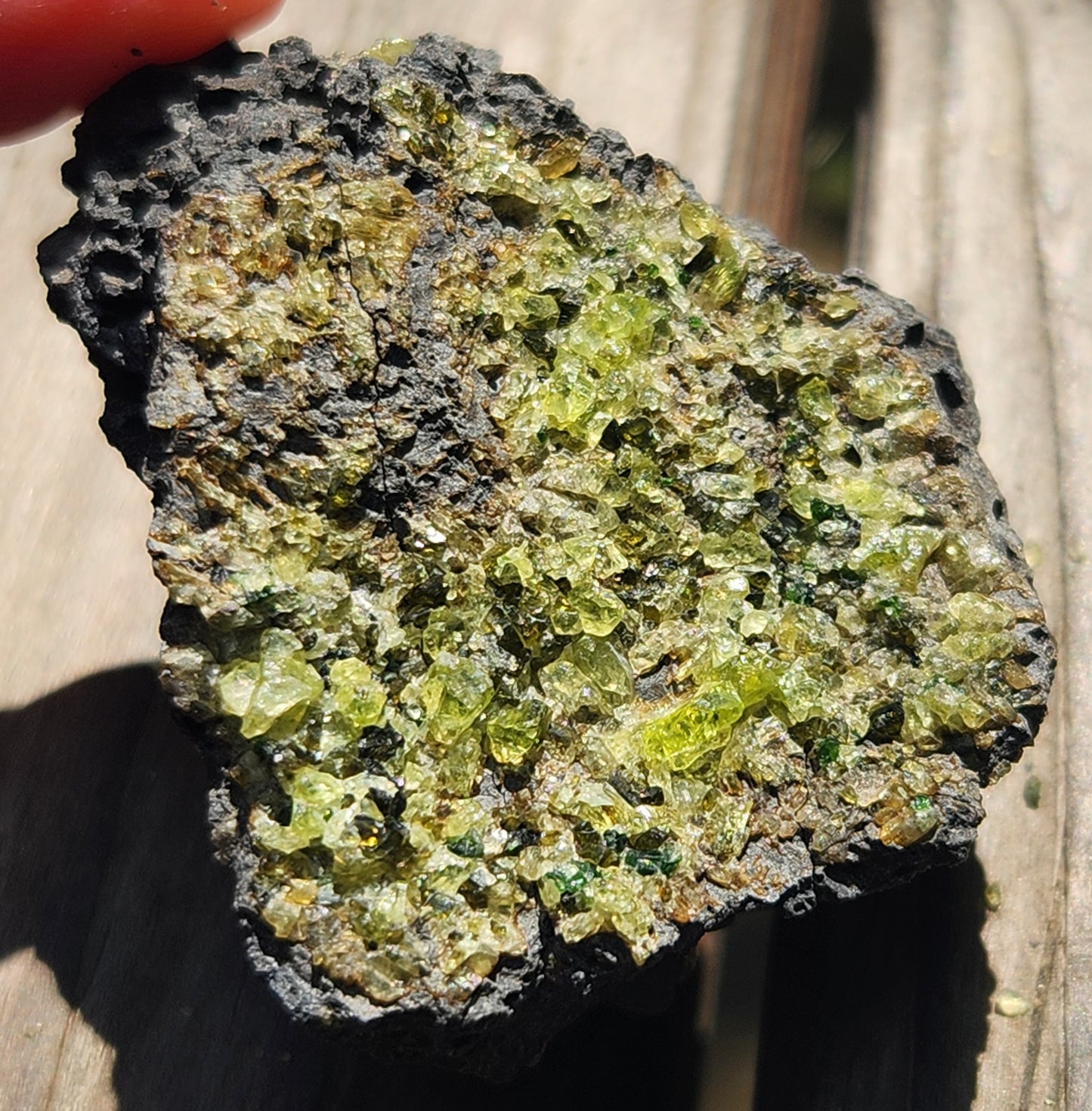 Peridot Olivine on Basalt Specimen ItemSP380