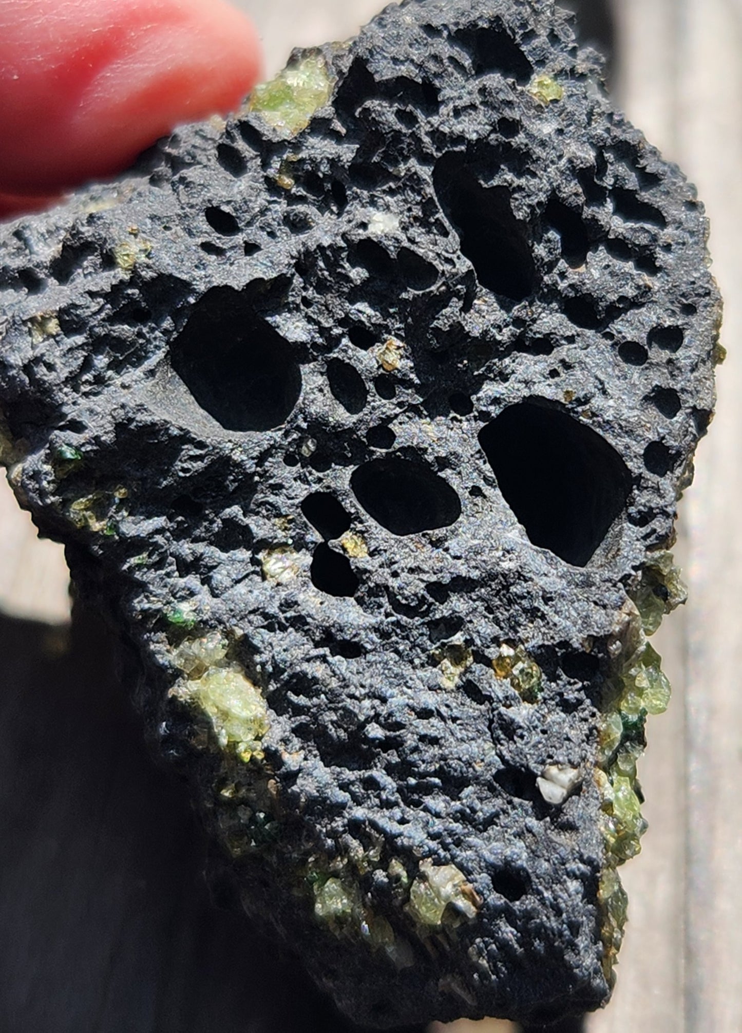 Peridot Olivine on Basalt Specimen ItemSP380