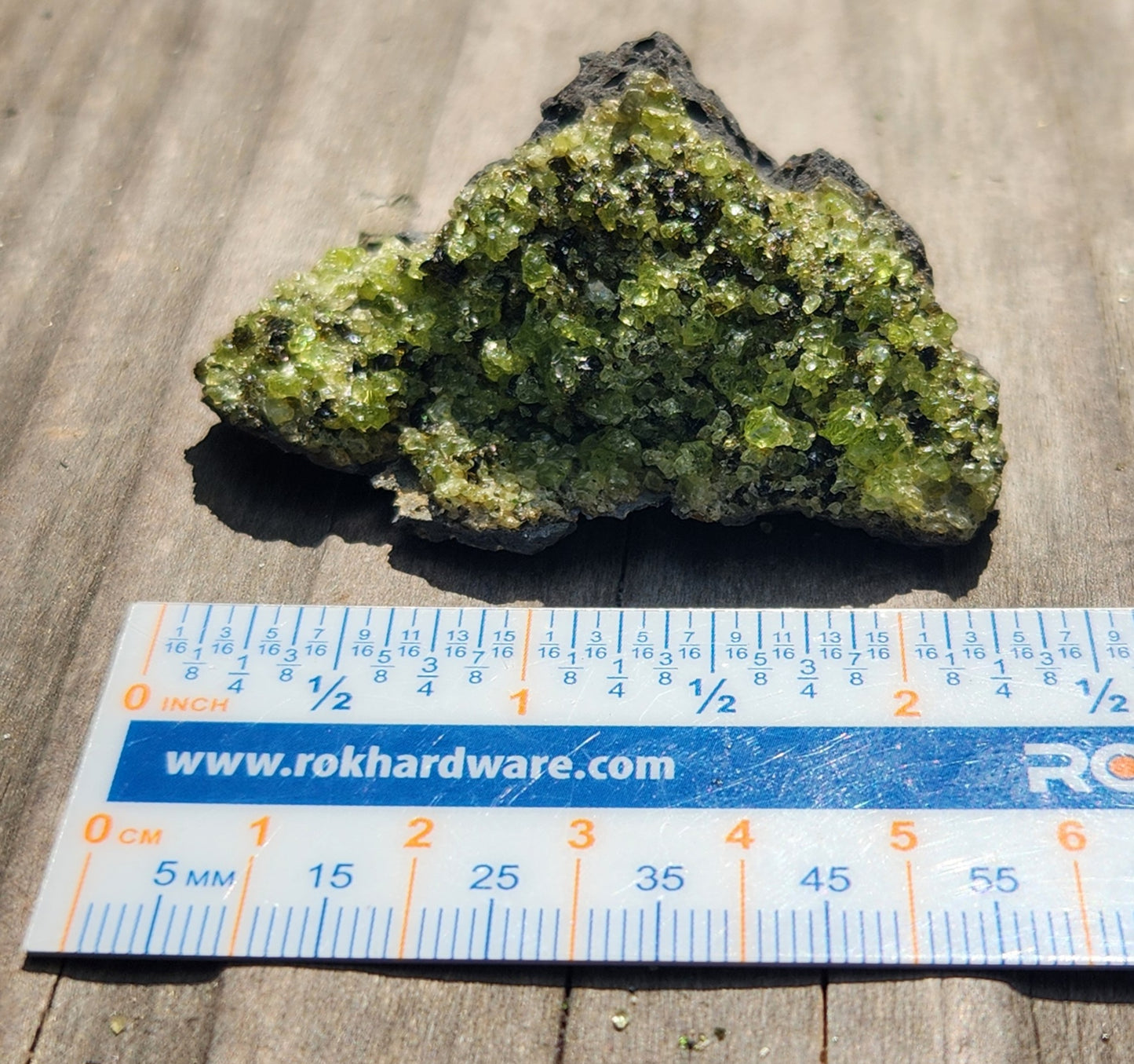 Peridot Olivine on Basalt Specimen ItemSP381
