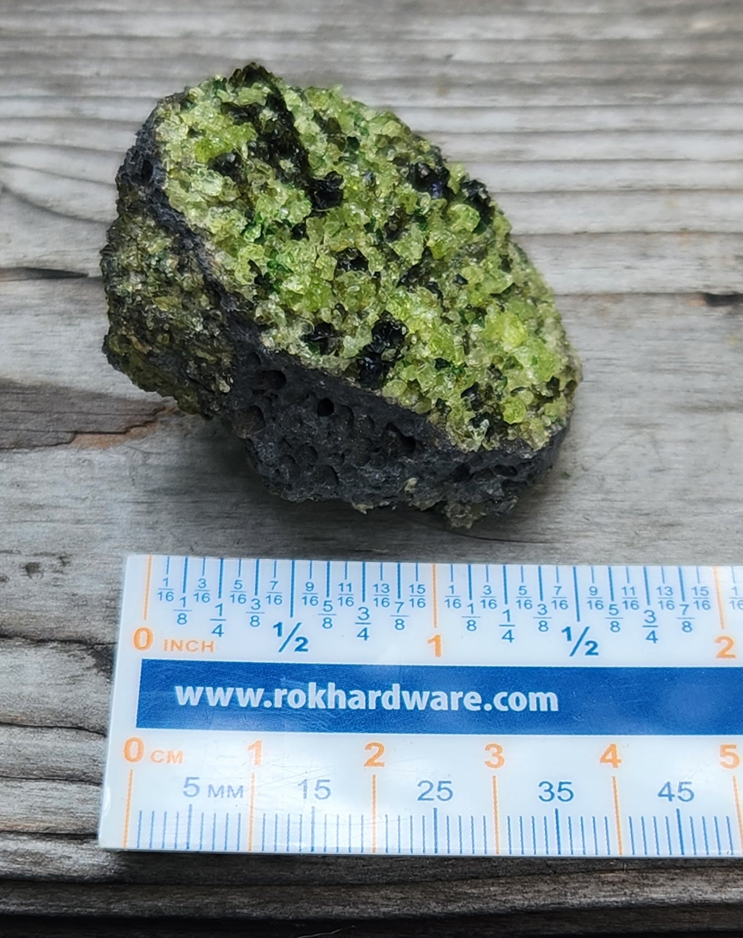 Peridot Olivine on Basalt Specimen ItemSP387