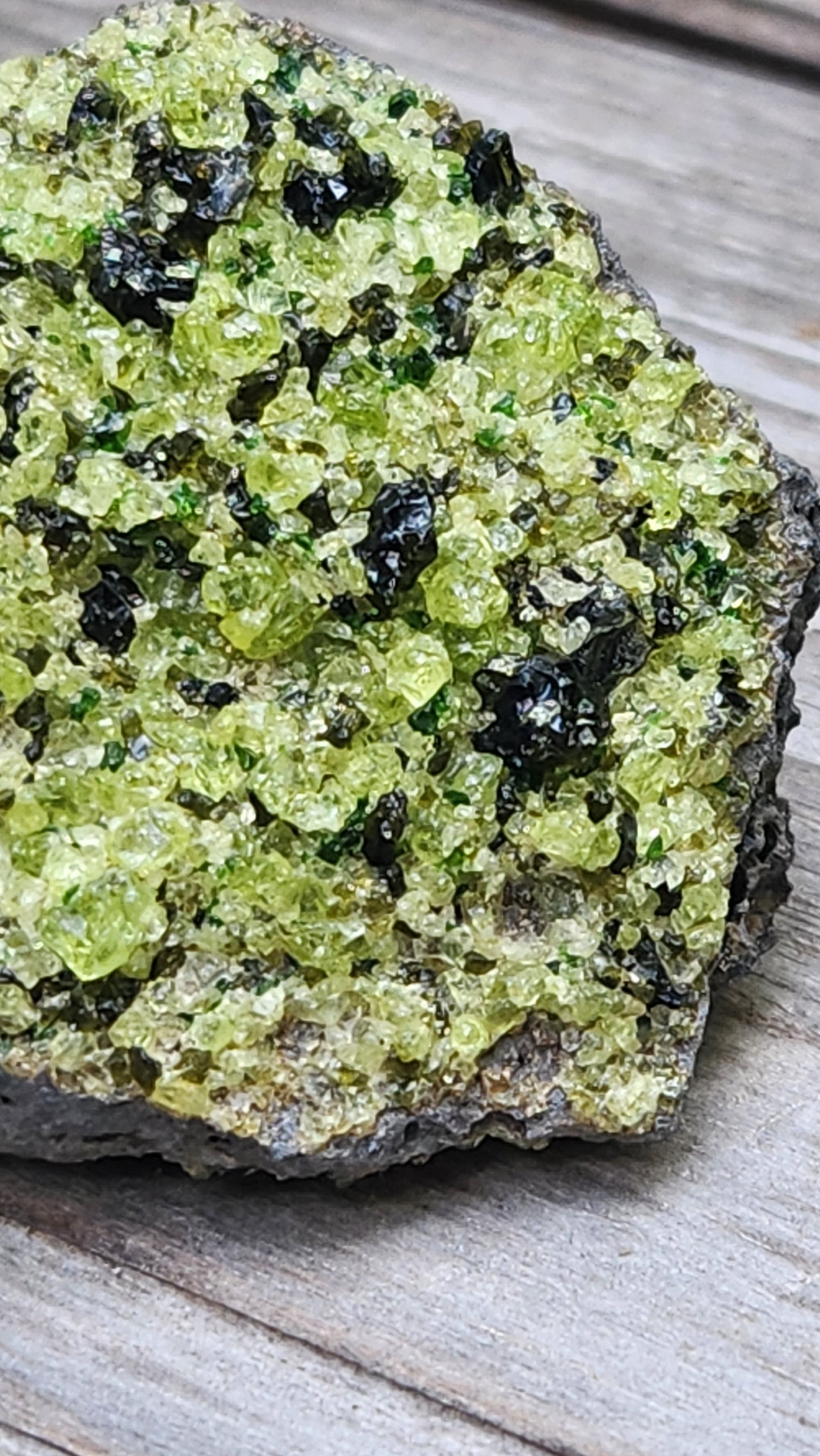 Peridot Olivine on Basalt Specimen ItemSP387