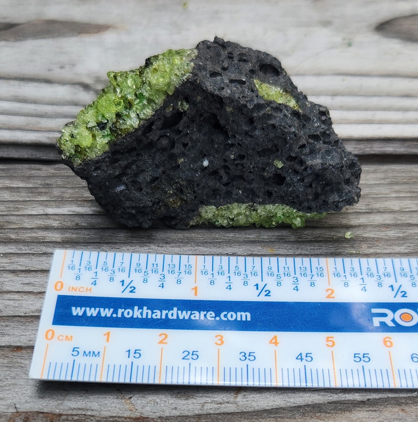 Peridot Olivine on Basalt Specimen ItemSP388