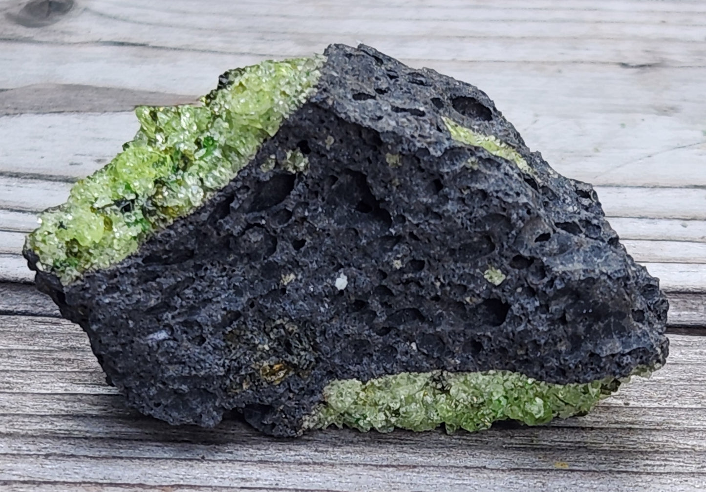 Peridot Olivine on Basalt Specimen ItemSP388