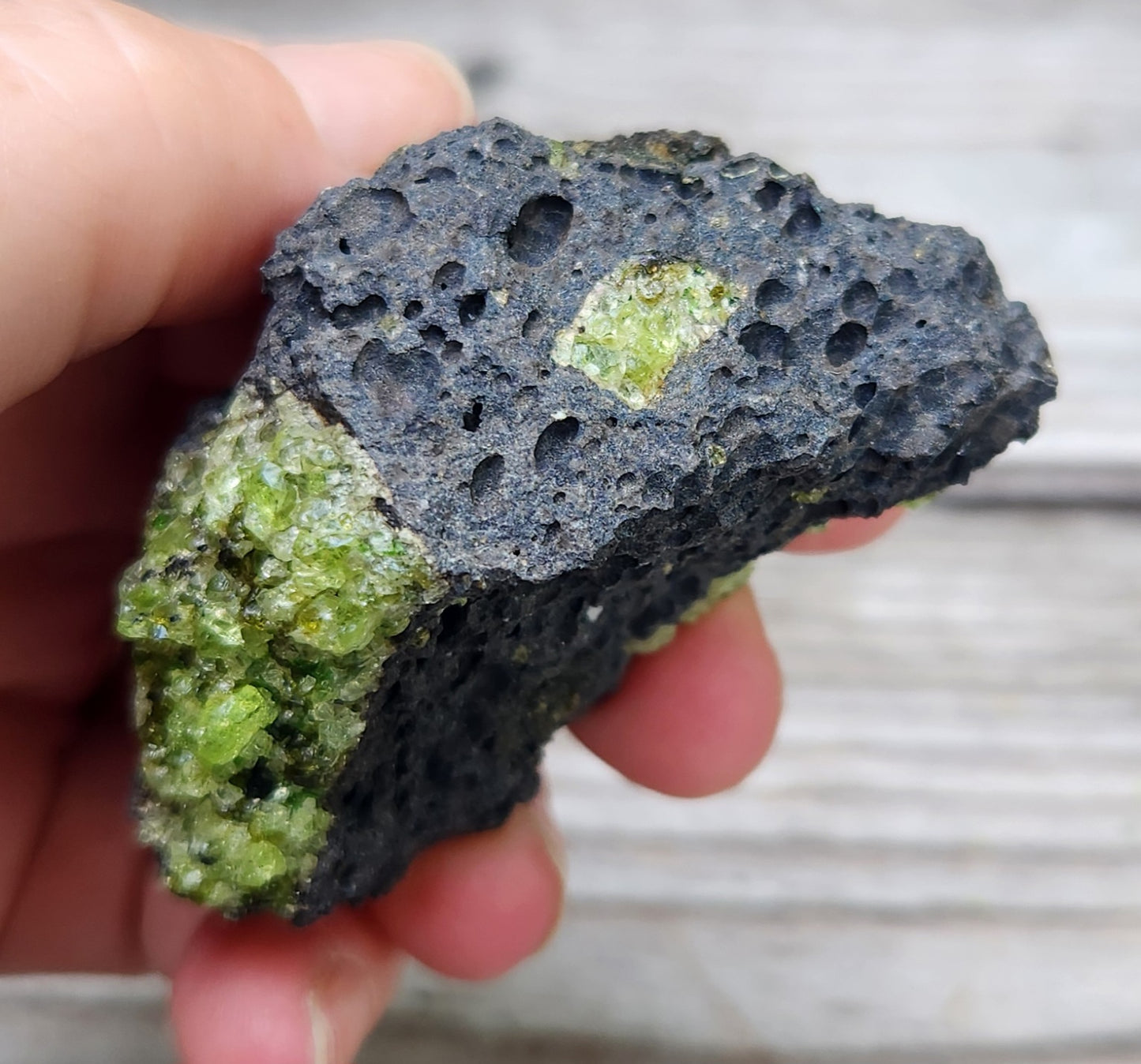 Peridot Olivine on Basalt Specimen ItemSP388