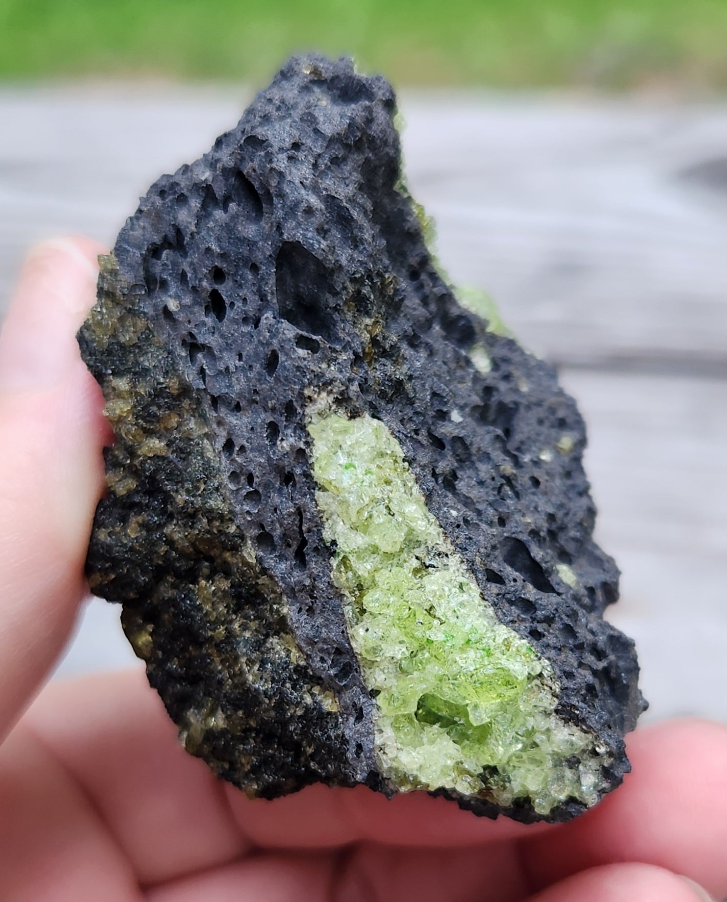 Peridot Olivine on Basalt Specimen ItemSP388