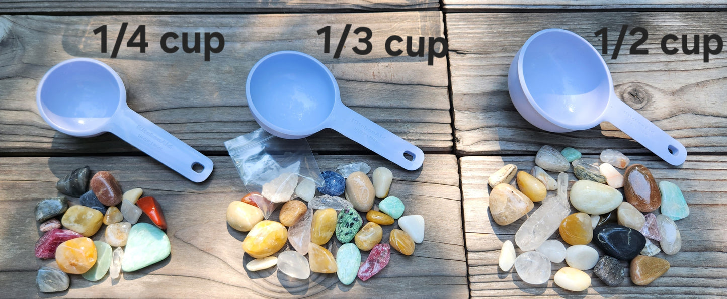 Tumbled Rock Crystal Confetti Scoop 1/2 Cup Item CON3
