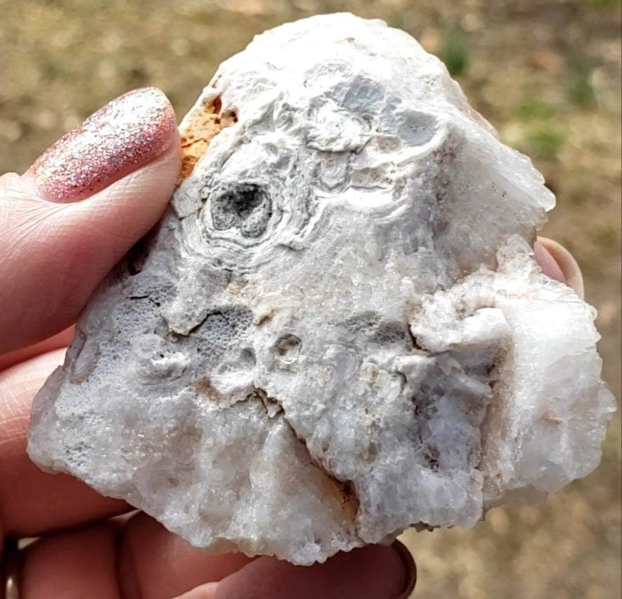 Quartz Crystal Druzy Druse from Missouri, Pink Peach Champagne Color DR47