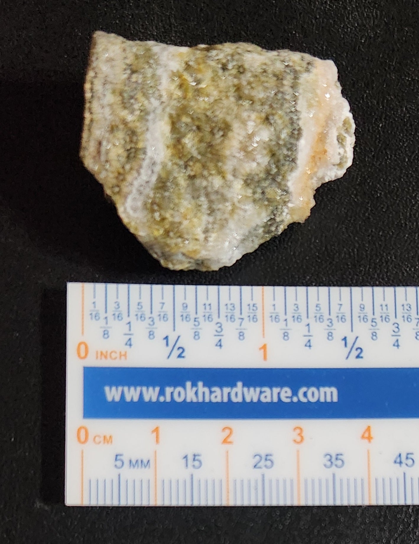 ocean jasper druzy rough crystal with natural sparkle ruler