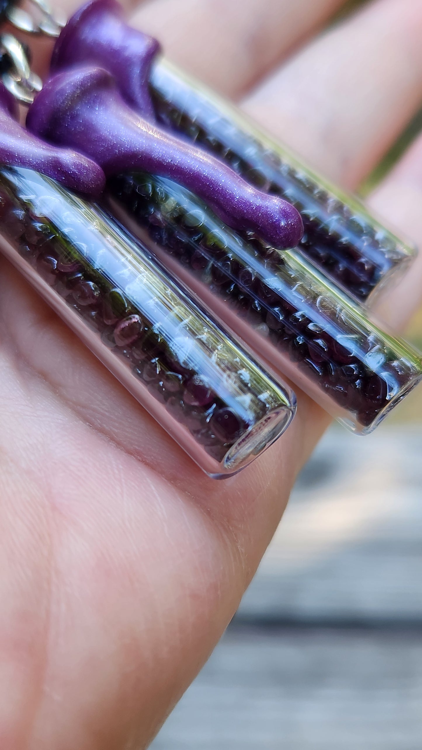 Handmade garnet necklace featuring tumbled garnet stones