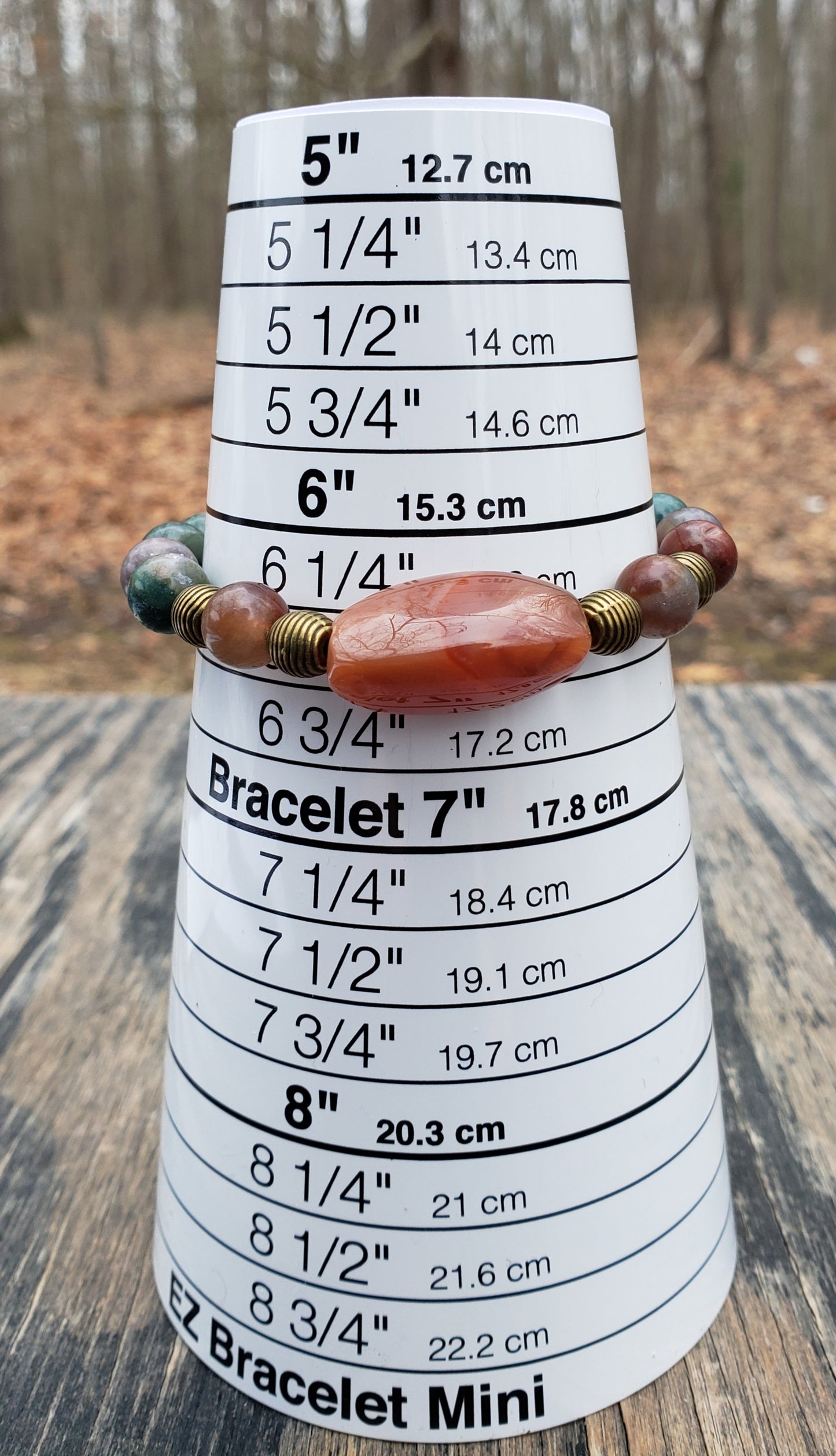 Indian Agate Stretch Bracelet Item JL30