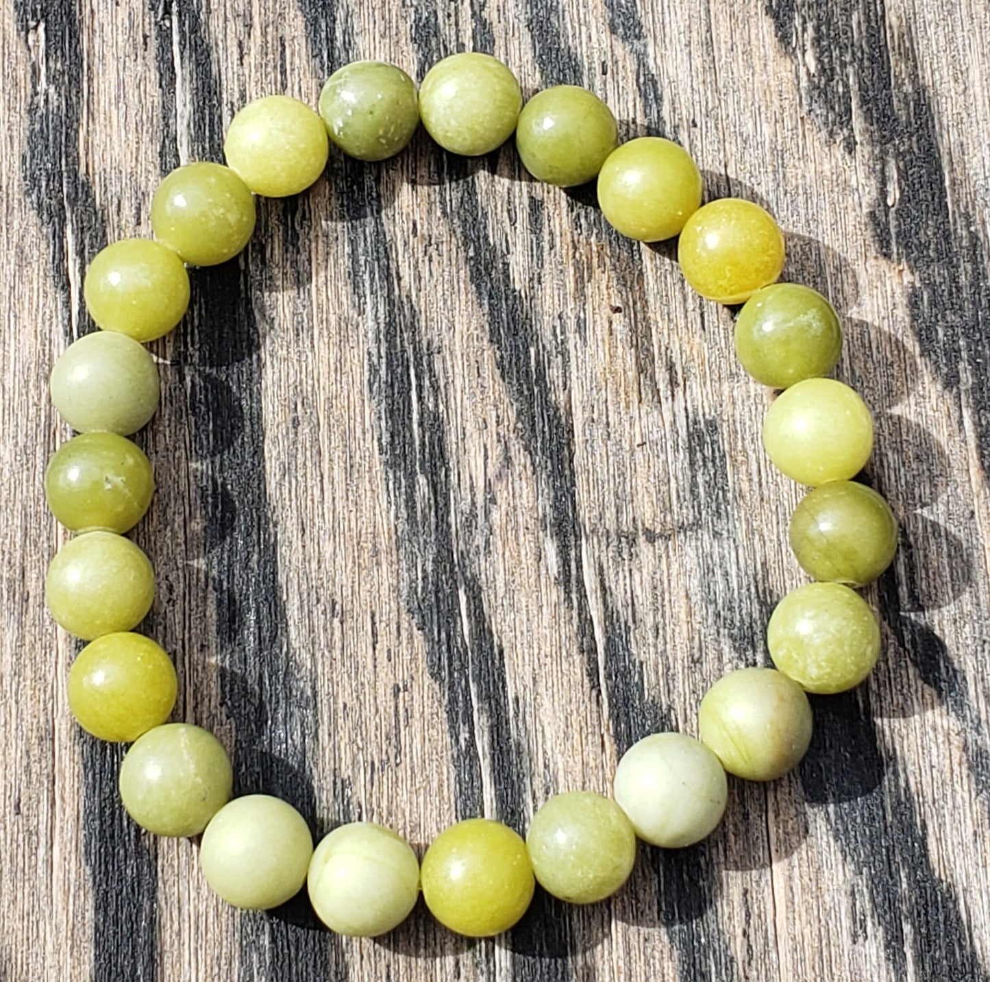 Olive Jade Serpentine Stretch Bracelet JL22
