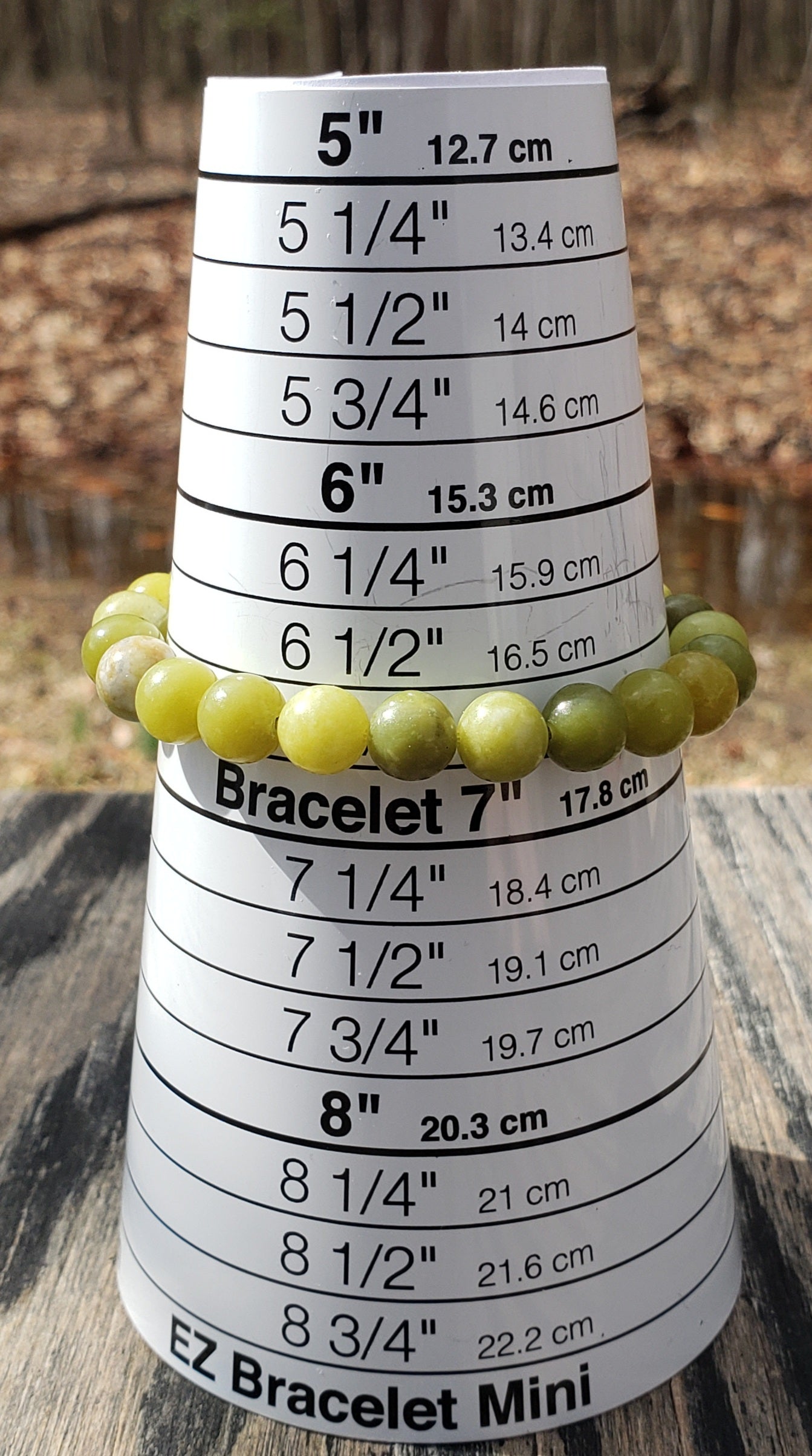 Olive Jade Serpentine Stretch Bracelet JL22