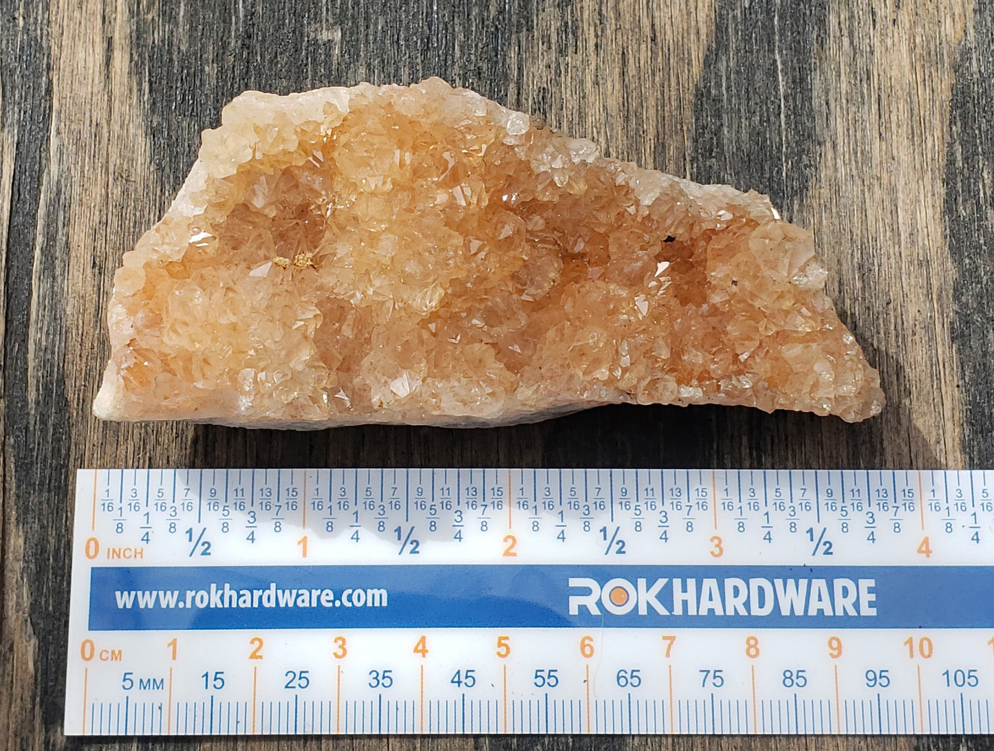 Quartz Crystal Druzy Druse on Lace Agate, Missouri, Orange Champagne Color DR46