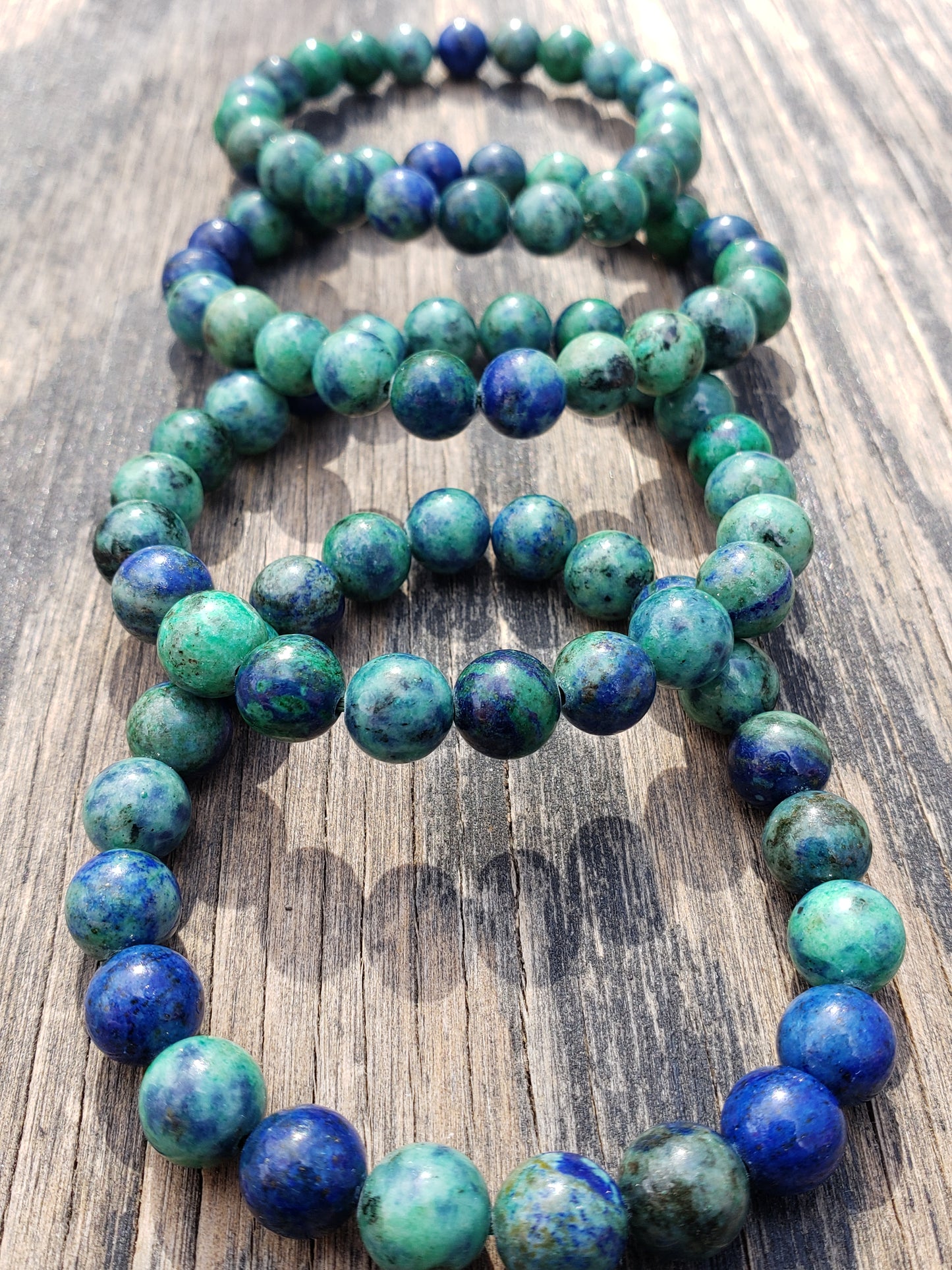 Malachite Azurite Stretch Bracelet Item JL53