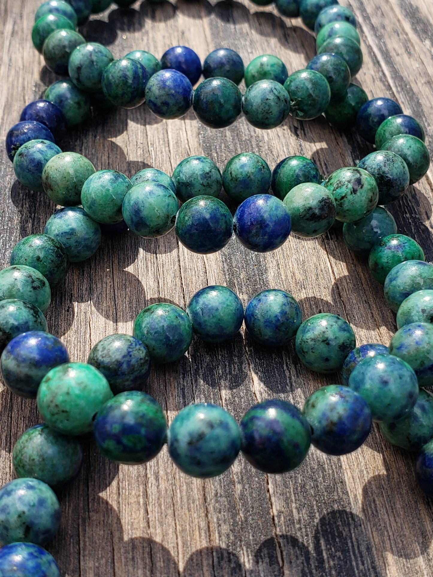 Malachite Azurite Stretch Bracelet Item JL53