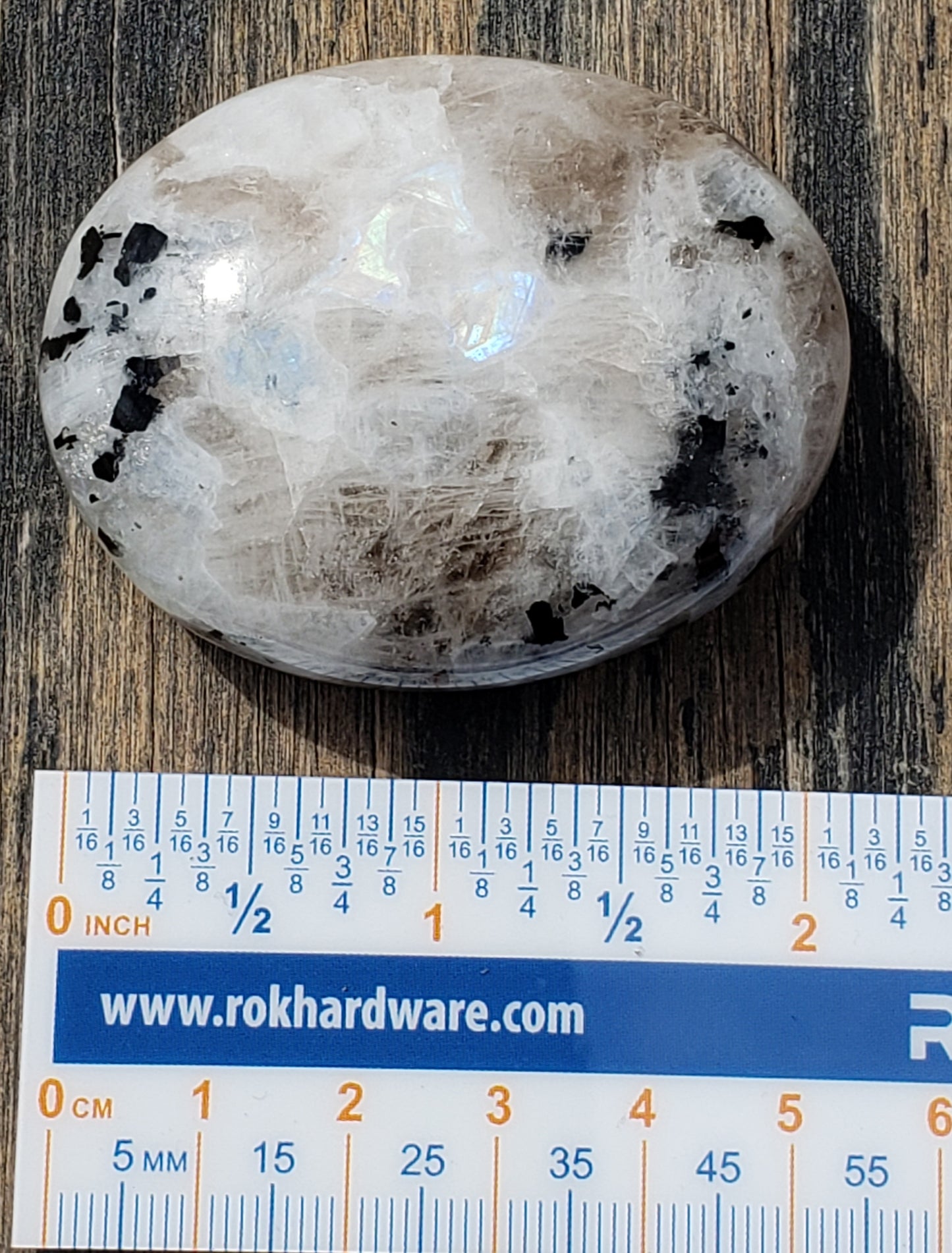 Rainbow Moonstone Palm Stone PS06
