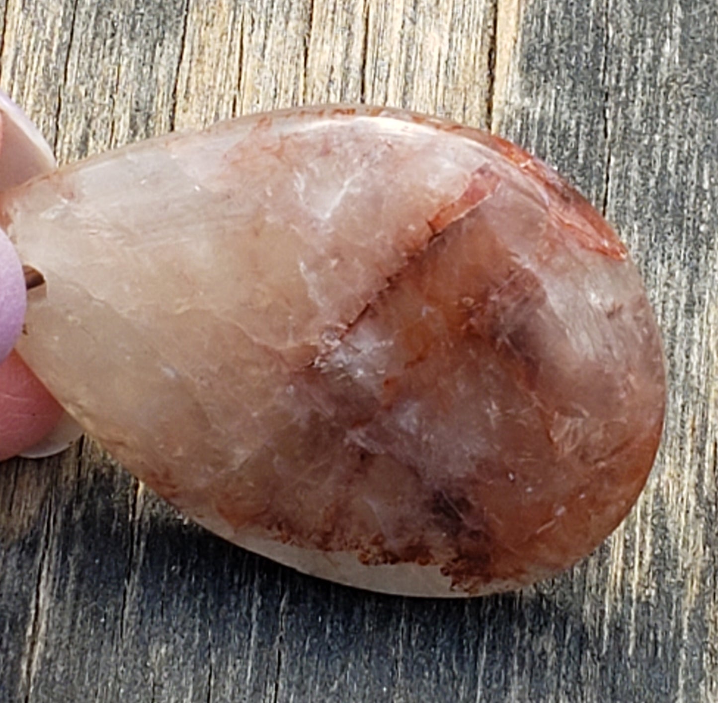 Ferruginous Quartz Iron Quartz Fire Quartz Teardrop Necklace Item JL109