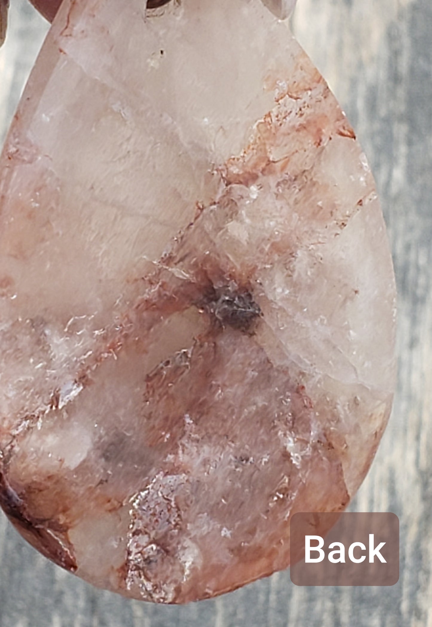 Ferruginous Quartz Iron Quartz Fire Quartz Teardrop Necklace Item JL109