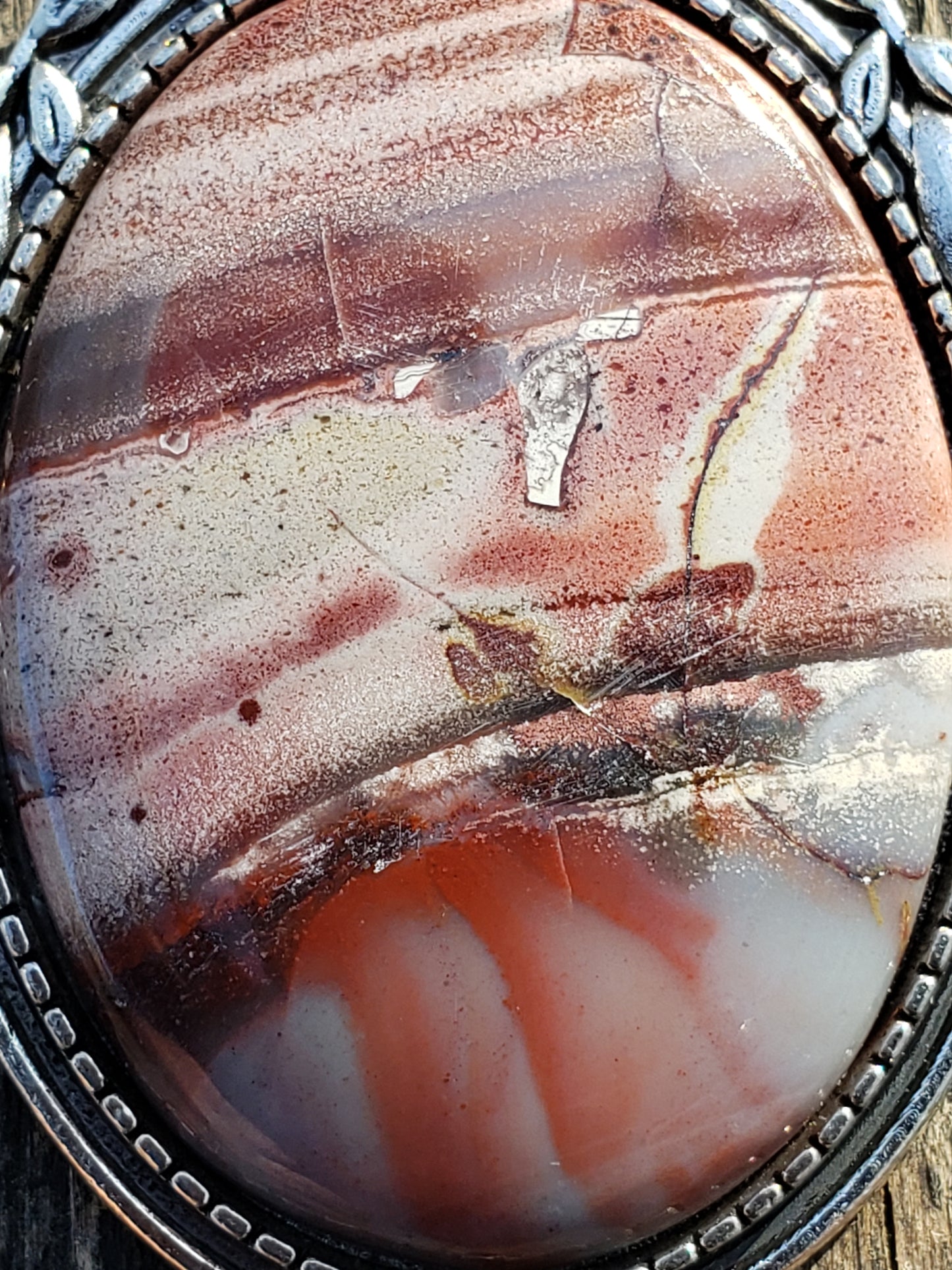 Sarape Jasper Necklace 40x30mm Item JL204