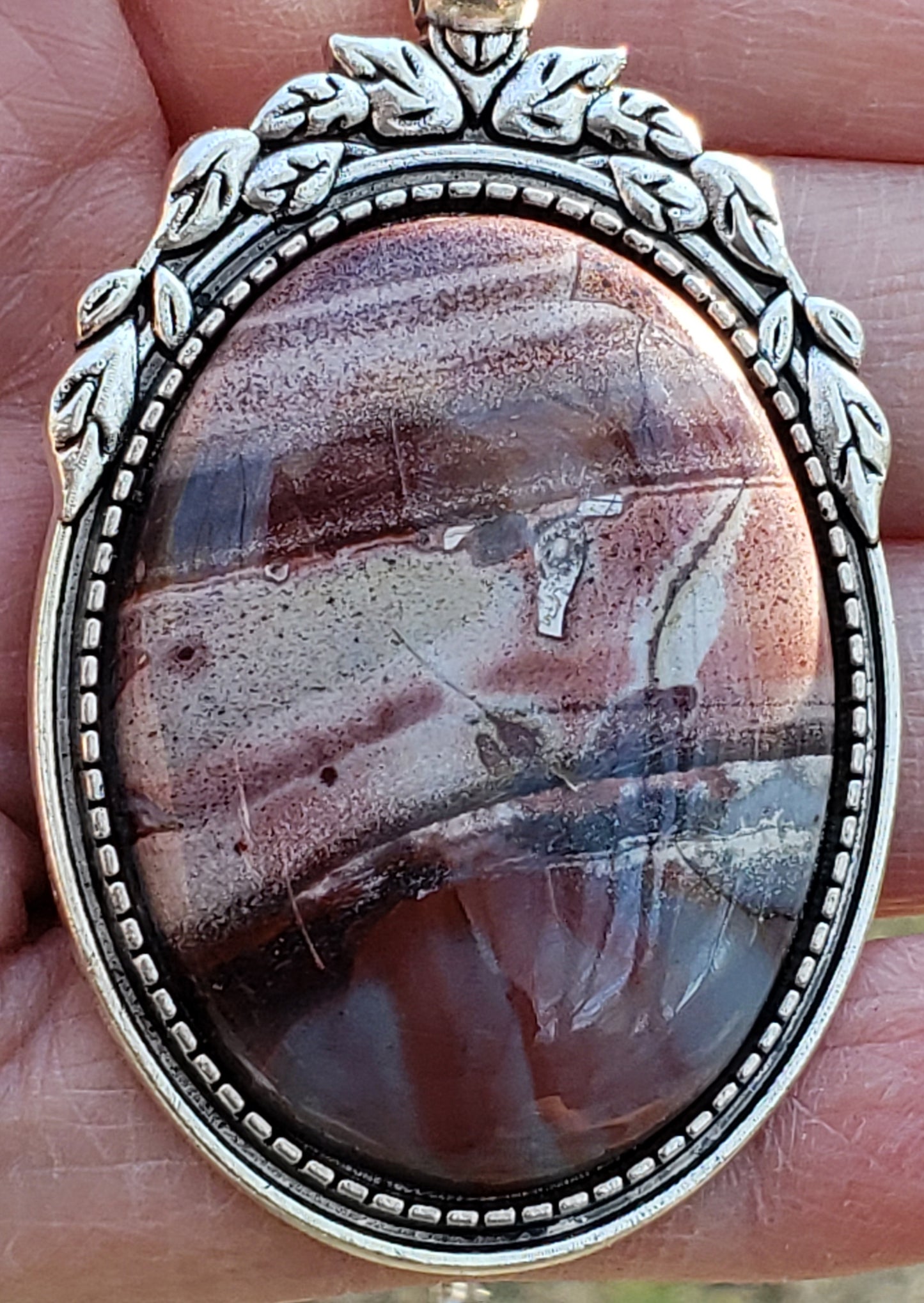 Sarape Jasper Necklace 40x30mm Item JL204