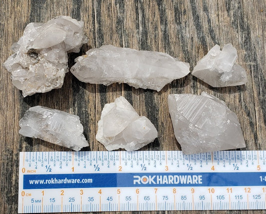 Quartz with Adularia 6 pieces Arkansas ItemQP172