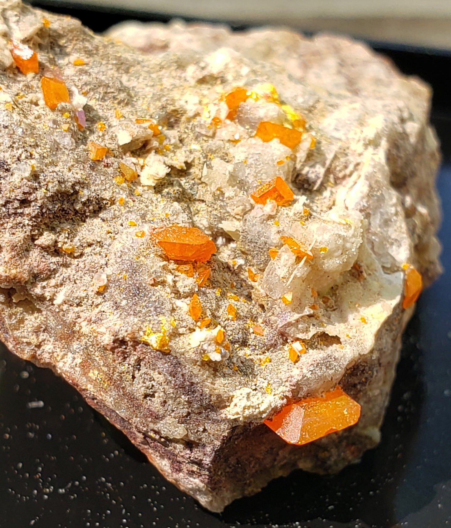 Wulfenite, Red Cloud Mine Arizona, UV Reactive, SP229