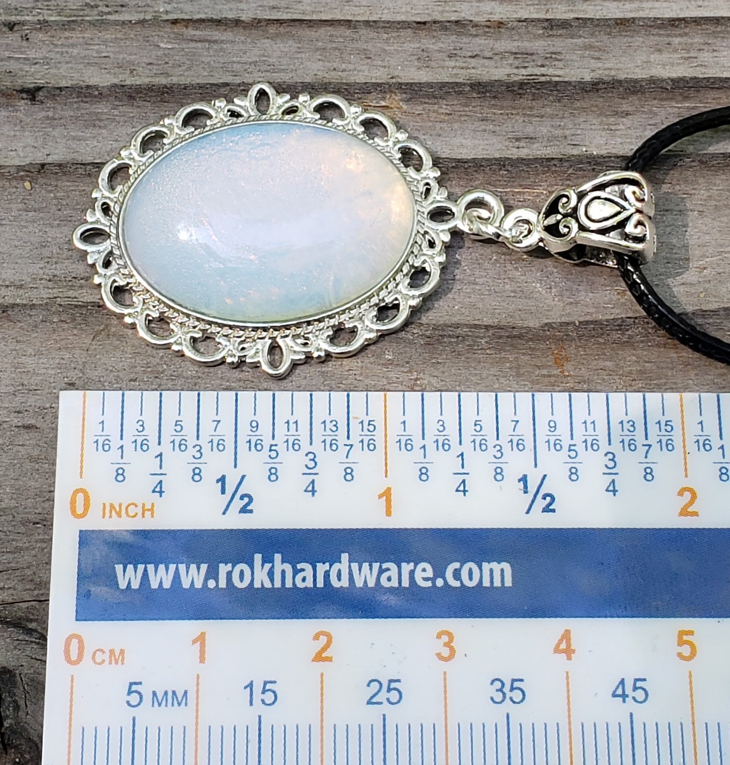 Vintage Style Opalite Necklace 25x18mm Item JL208