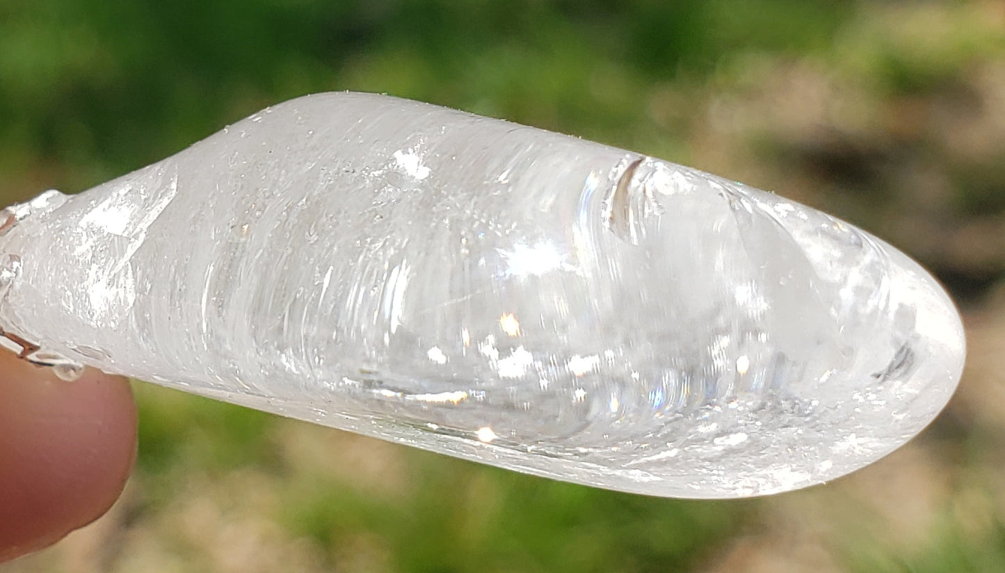 Clear Quartz Crystal Necklace, Self Tumbled Item JL215