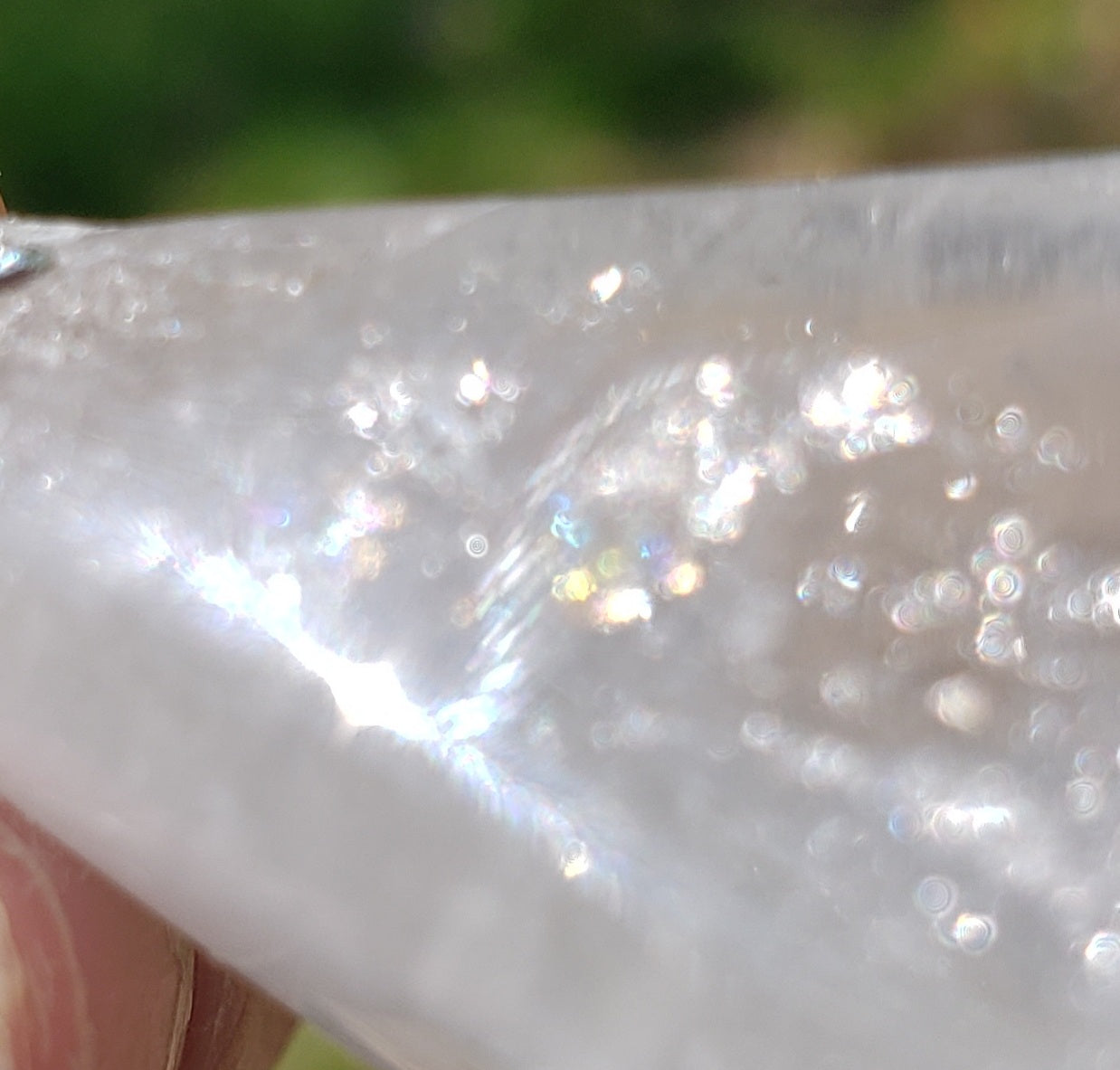 Clear Quartz Crystal Necklace, Self Tumbled Item JL215