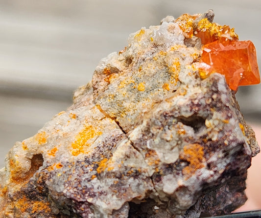 Wulfenite, Red Cloud Mine Arizona, UV Reactive, ItemSP244