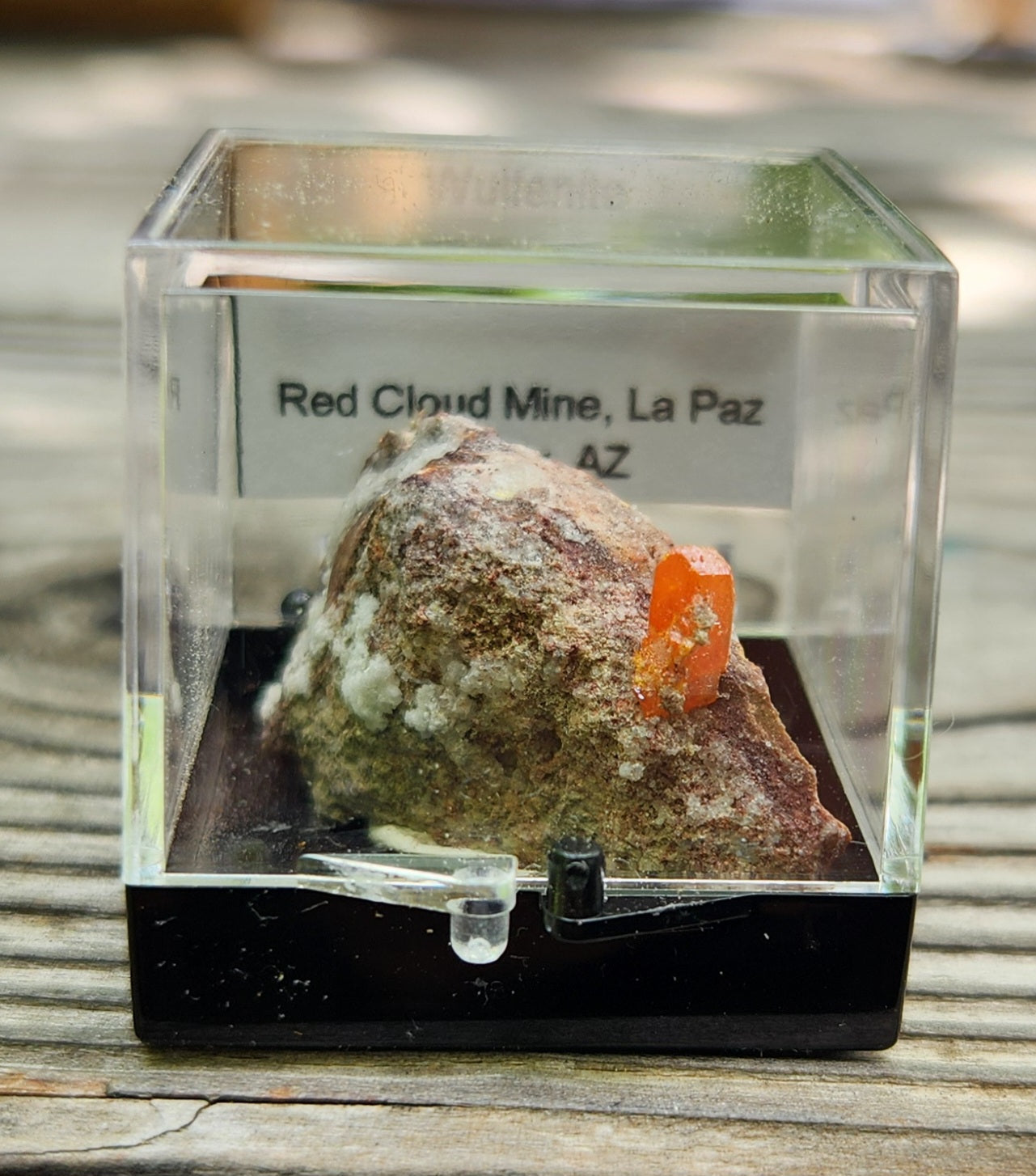 Wulfenite, Red Cloud Mine Arizona, UV Reactive, ItemSP247