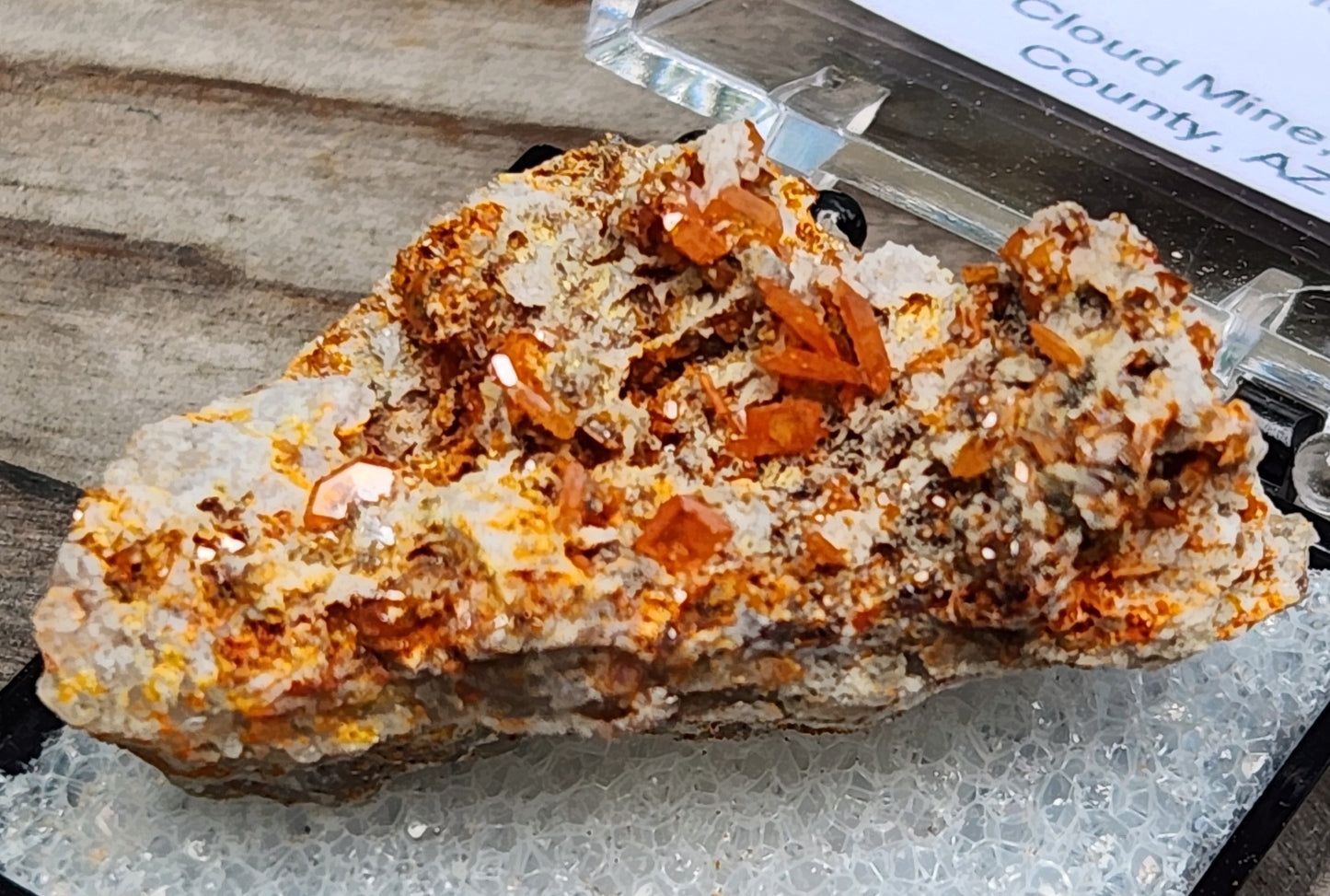 Wulfenite, Red Cloud Mine Arizona, UV Reactive, ItemSP248