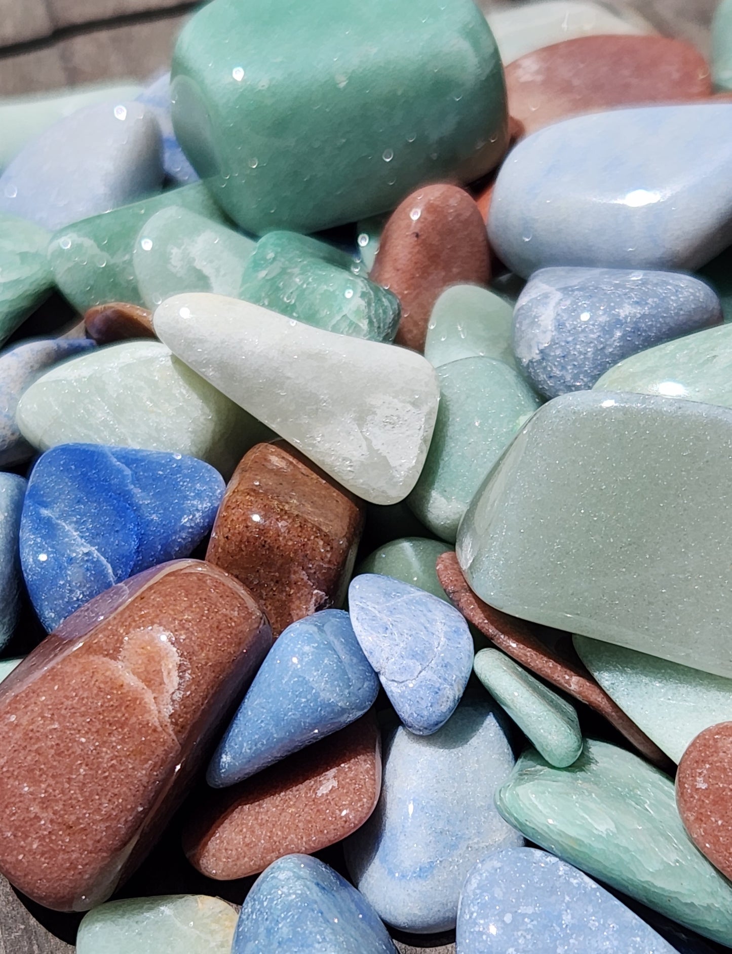 Aventurine Tumbled Stones, 5 Oz Bag Self Tumbled, ItemTS003