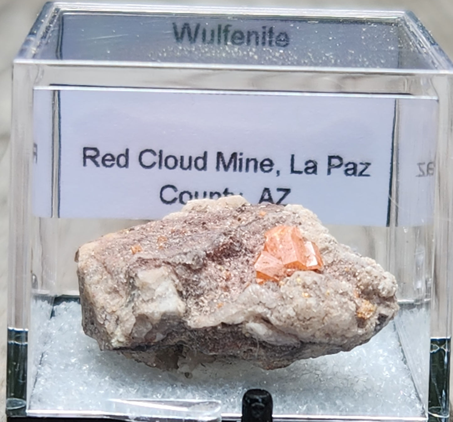 Wulfenite, Red Cloud Mine Arizona, UV Reactive, ItemSP252