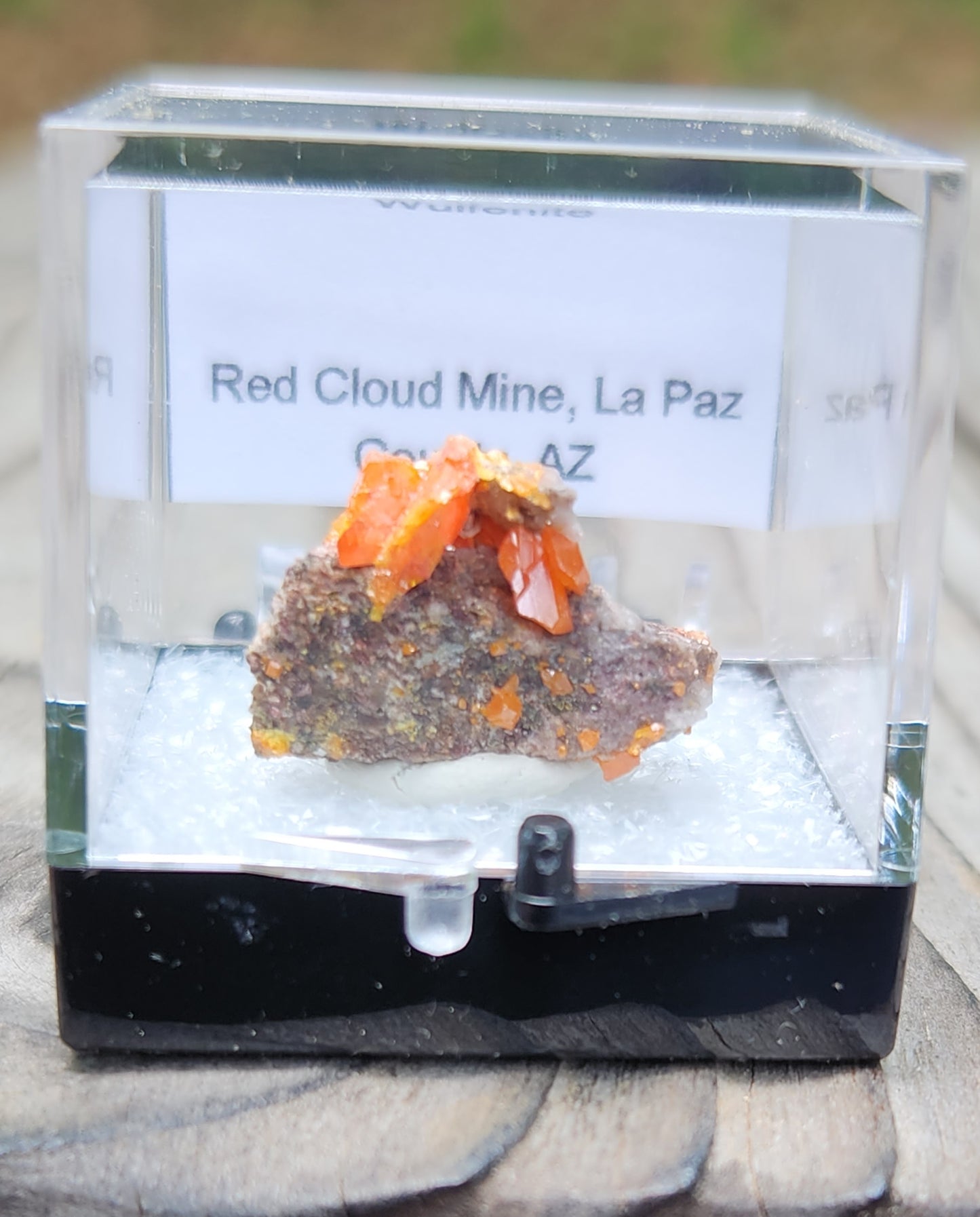 Wulfenite, Red Cloud Mine Arizona, UV Reactive, ItemSP259
