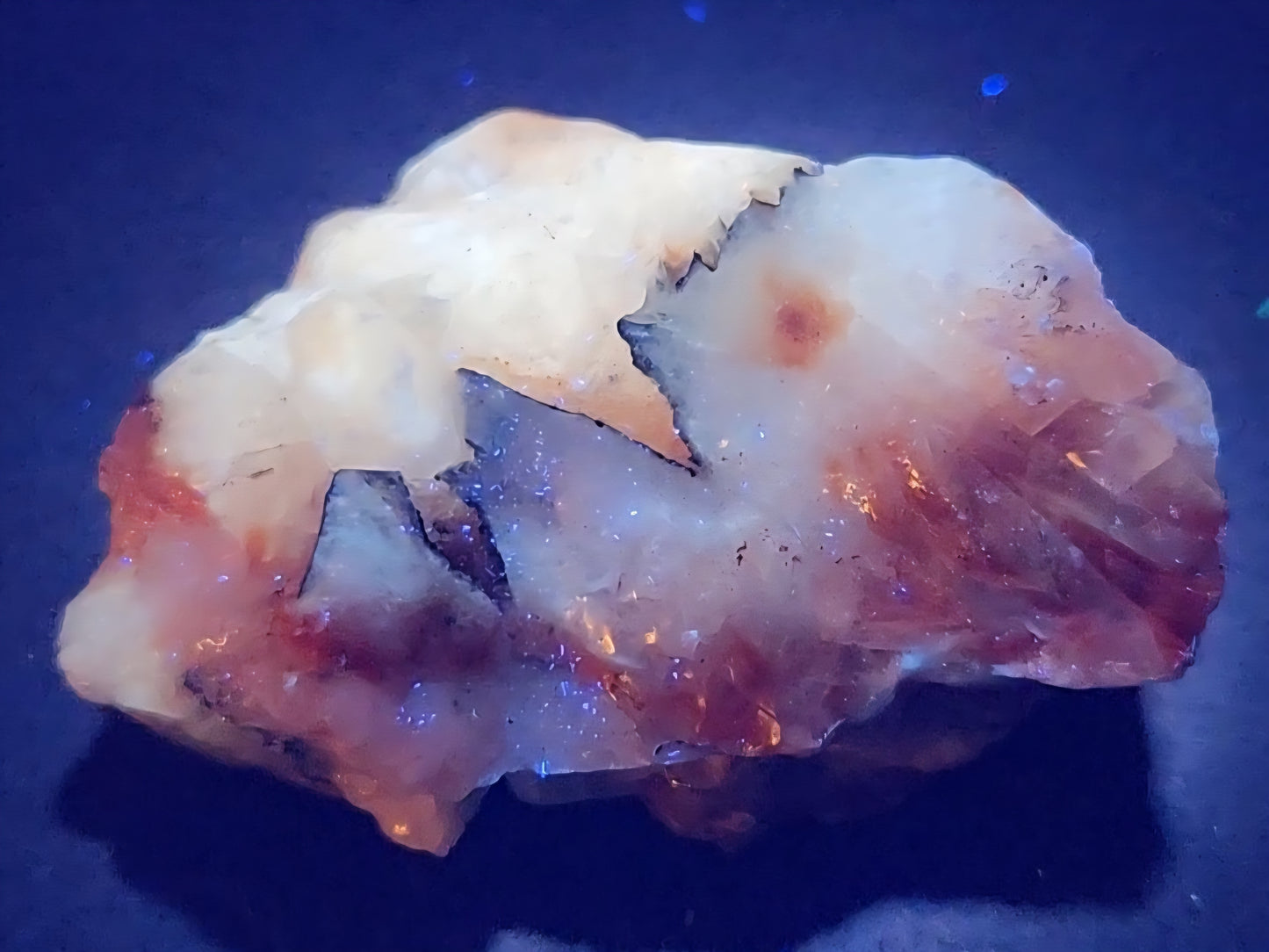 Tri Color Calcite Rough Rock UV Reactive ItemRR143