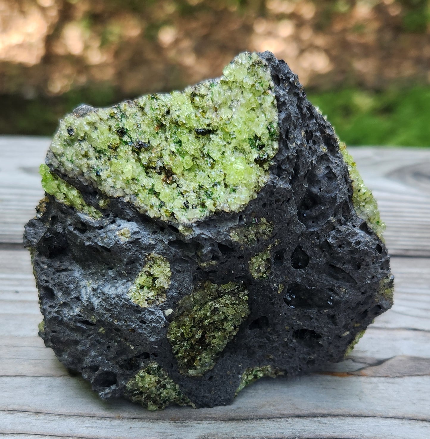 Peridot Olivine on Basalt Specimen Over 1 1/2 lbs ItemSP311