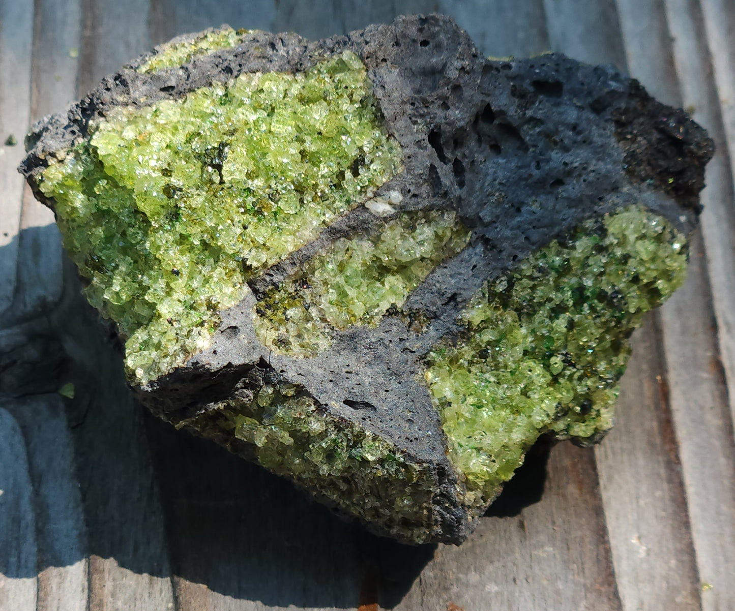 Peridot Olivine on Basalt Specimen ItemSP312