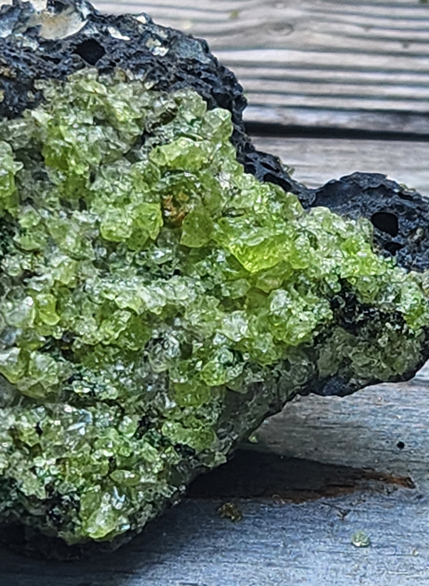 Peridot Olivine on Basalt Specimen ItemSP314