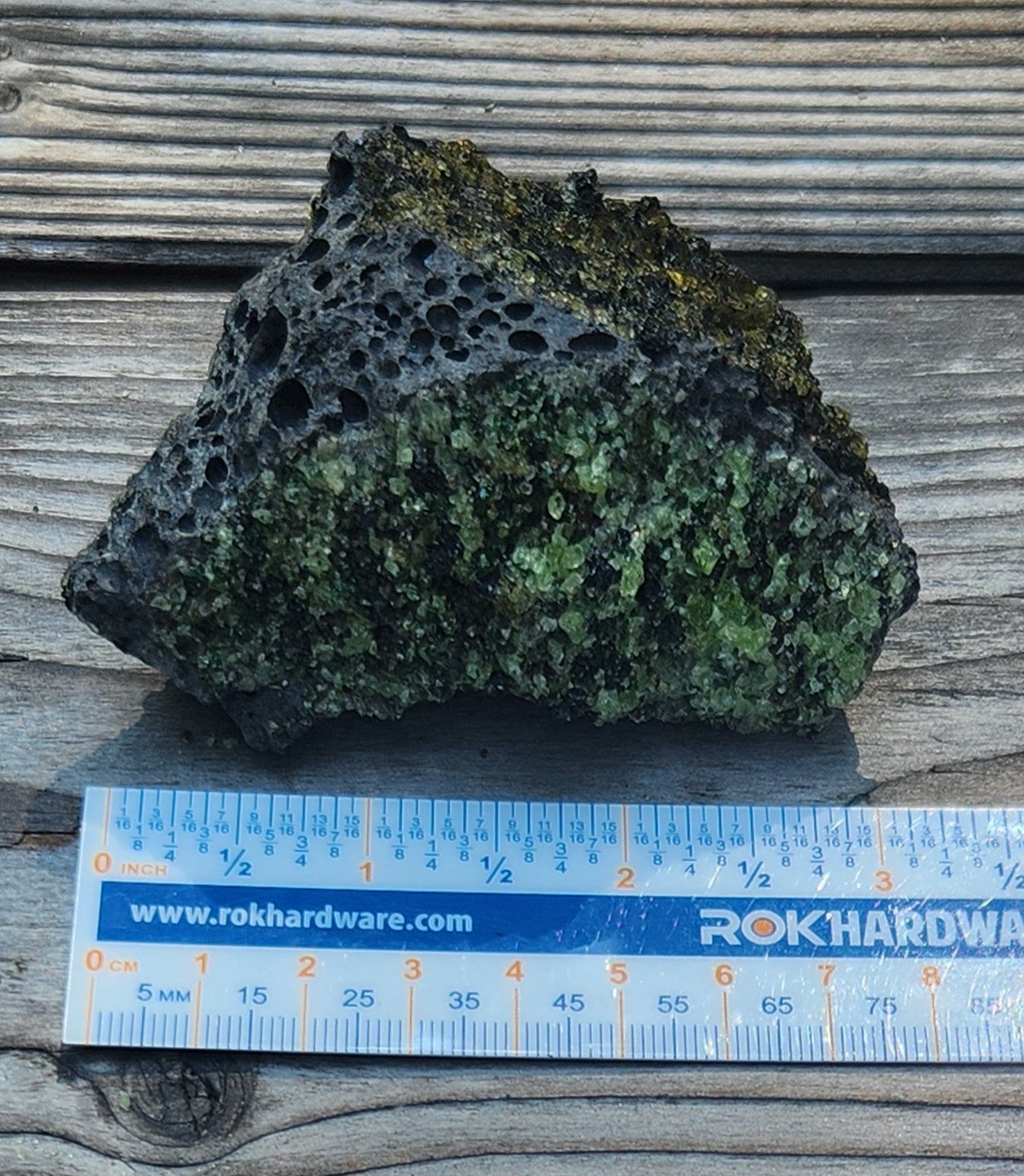 Peridot Olivine on Basalt Specimen ItemSP315
