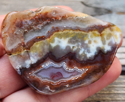 Tumbled Banded Agate, Self Tumbled, Item TA339