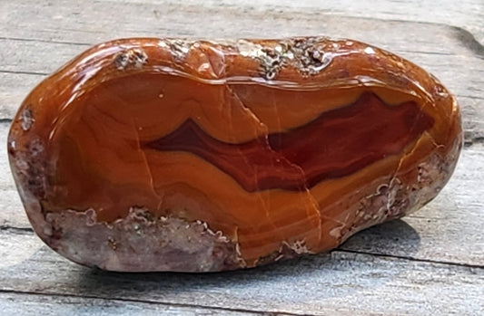 Tumbled Banded Agate, Self Tumbled, Item TA346