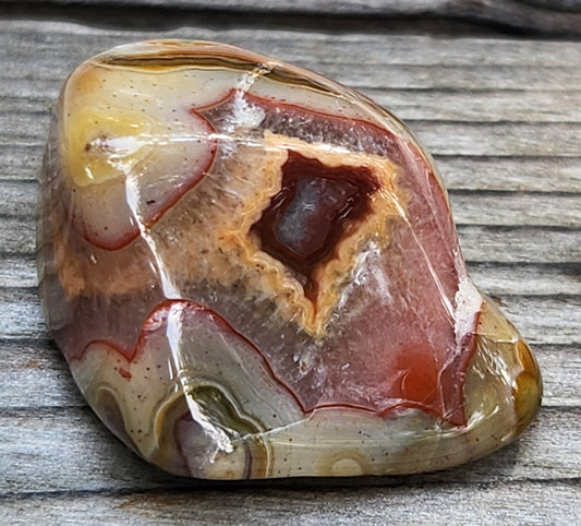 Tumbled Banded Agate, Self Tumbled, Item TA347
