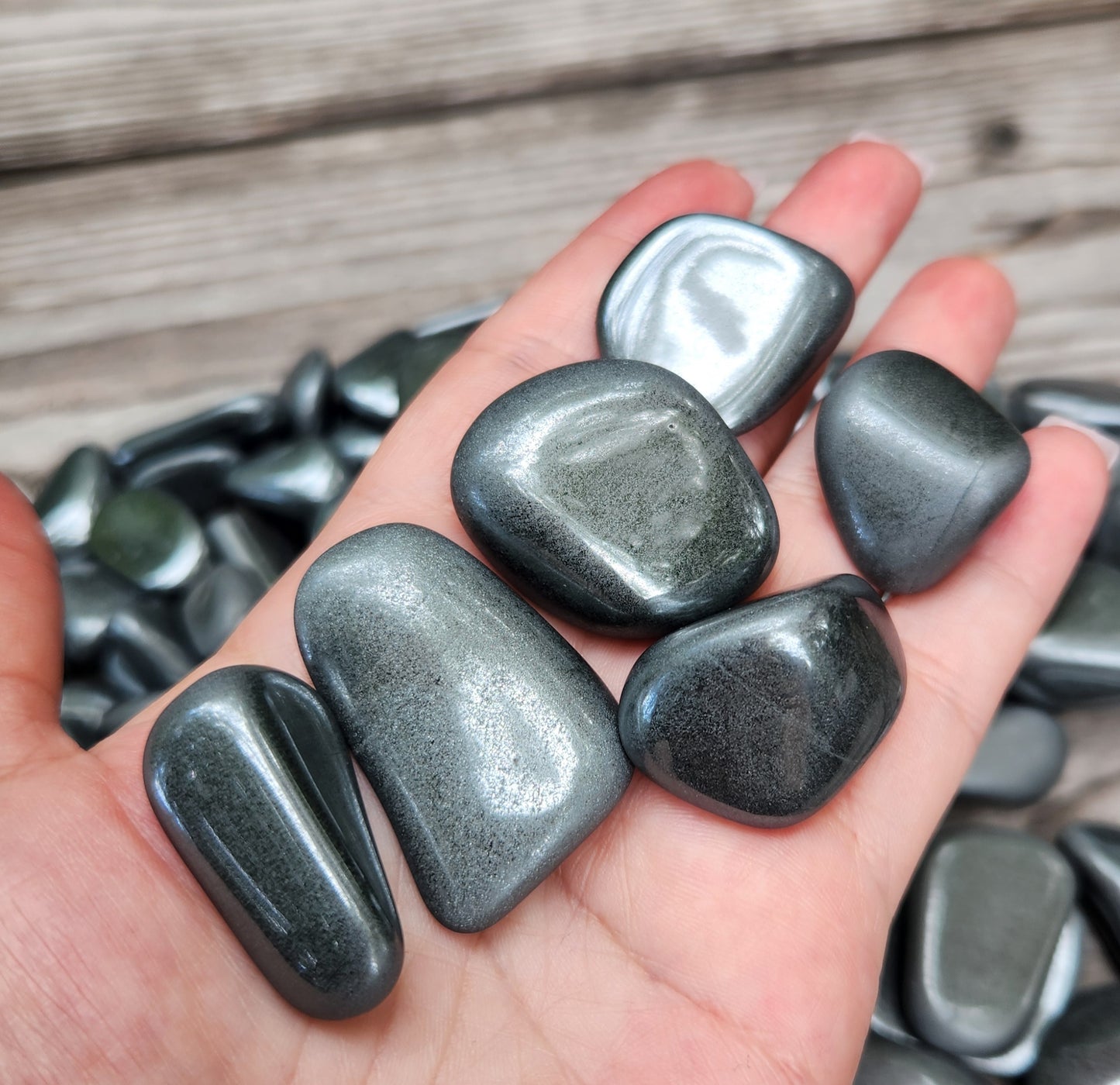 Hematite Tumbled Stone, Self Tumbled, 1 Piece Item TS351