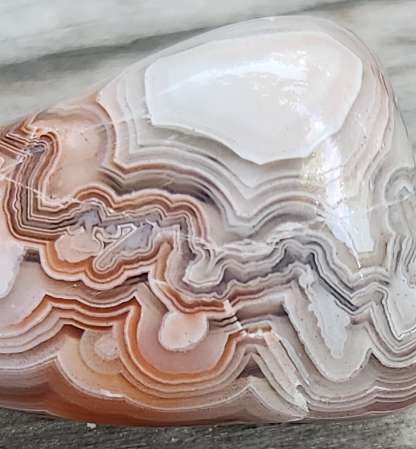 Tumbled Crazy Lace Agate, Self Tumbled, Item TA356