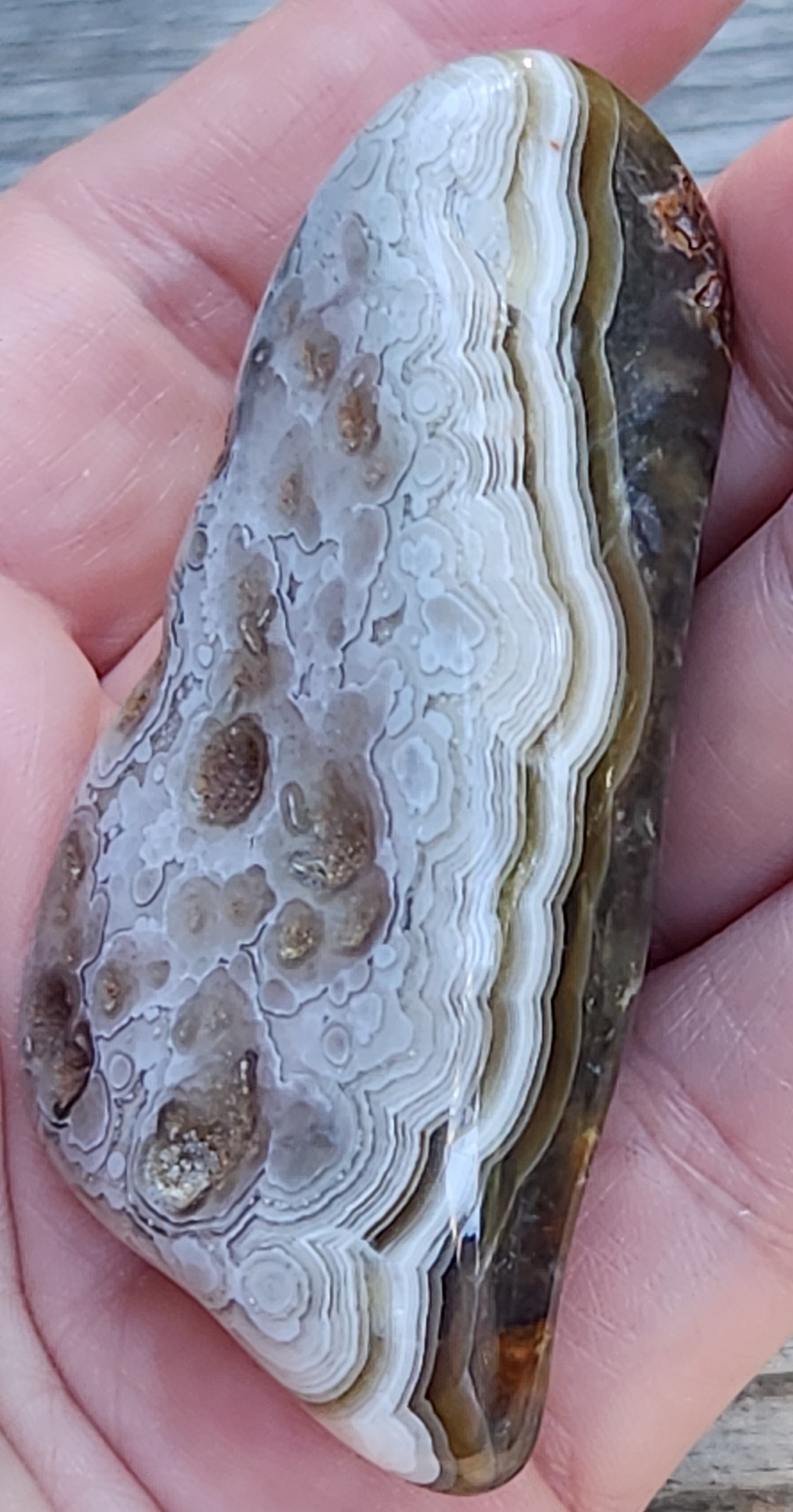 Tumbled Crazy Lace Agate, Self Tumbled, Item TA359