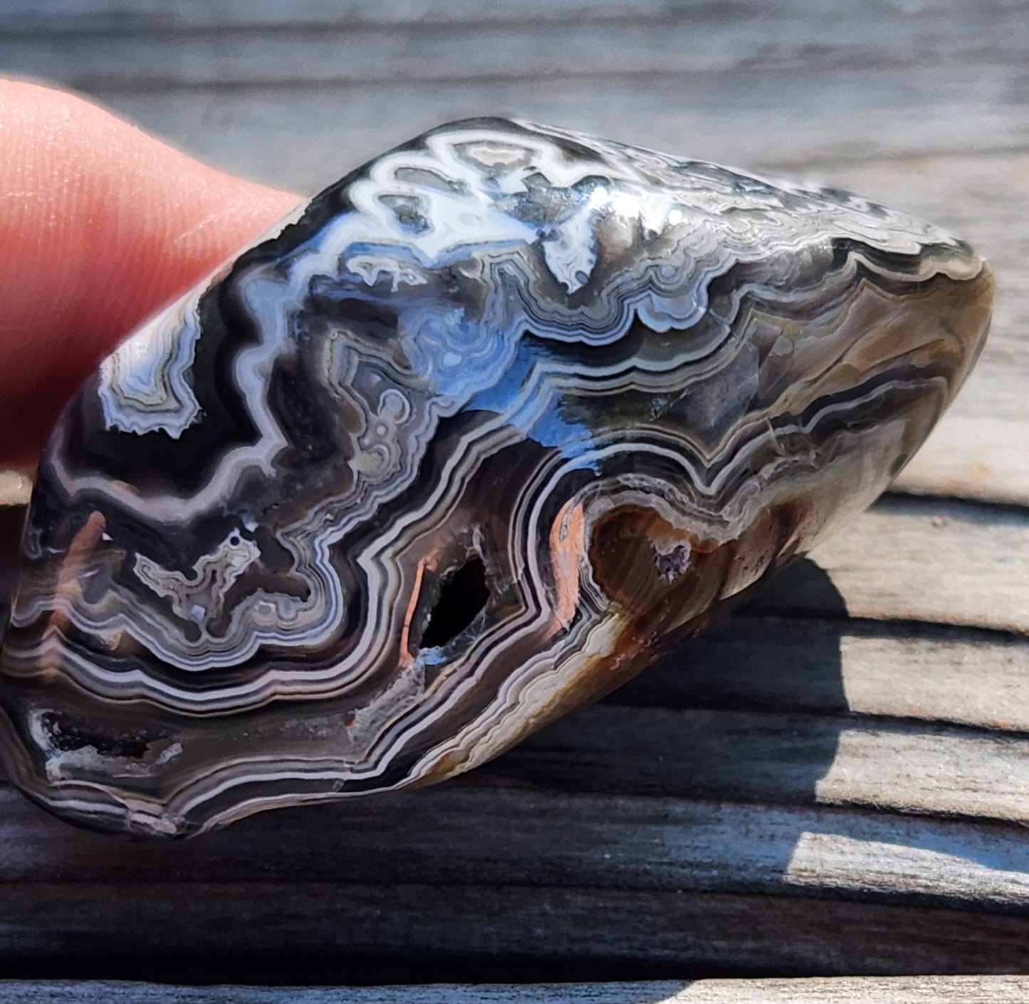 Tumbled Crazy Lace Agate, Self Tumbled, Item TA360